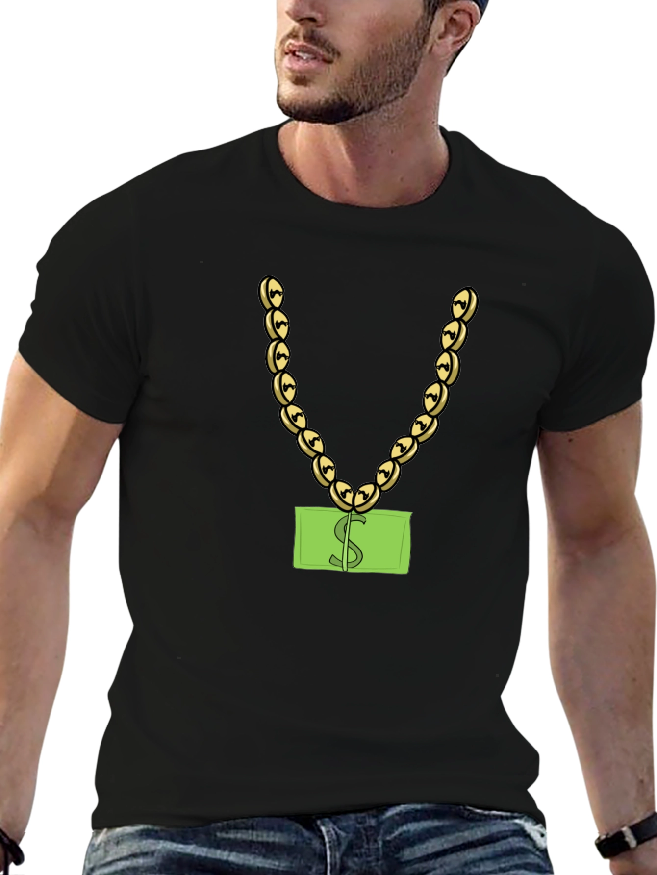 Cash Money T-Shirt - Gold Chain Dollar Sign