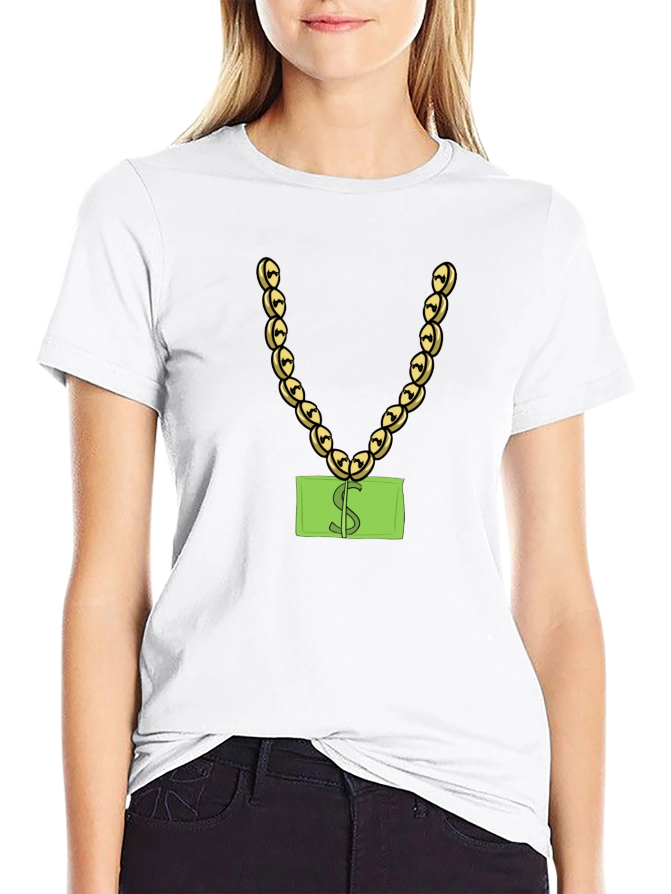 Cash Money T-Shirt - Gold Chain Dollar Sign