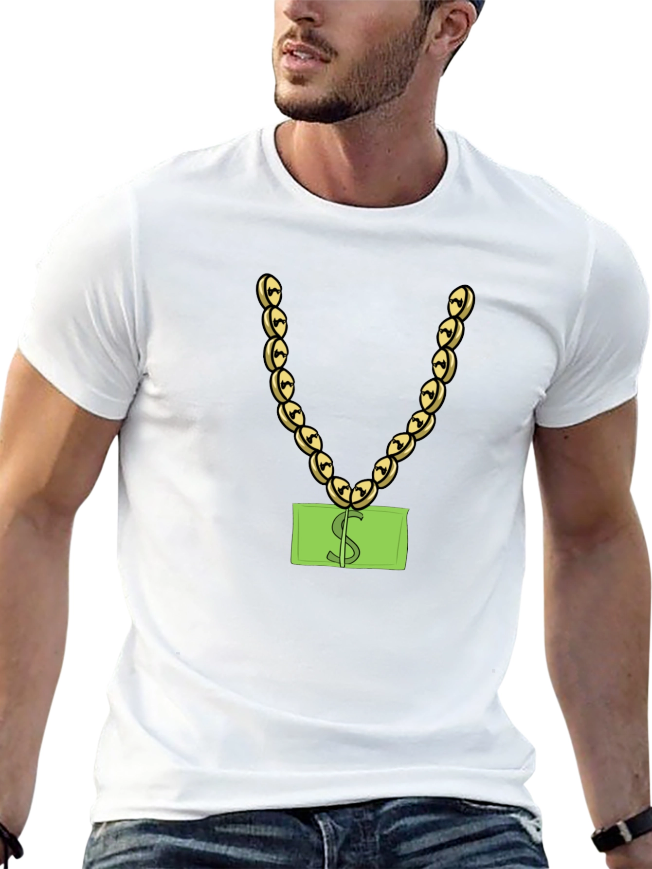 Cash Money T-Shirt - Gold Chain Dollar Sign