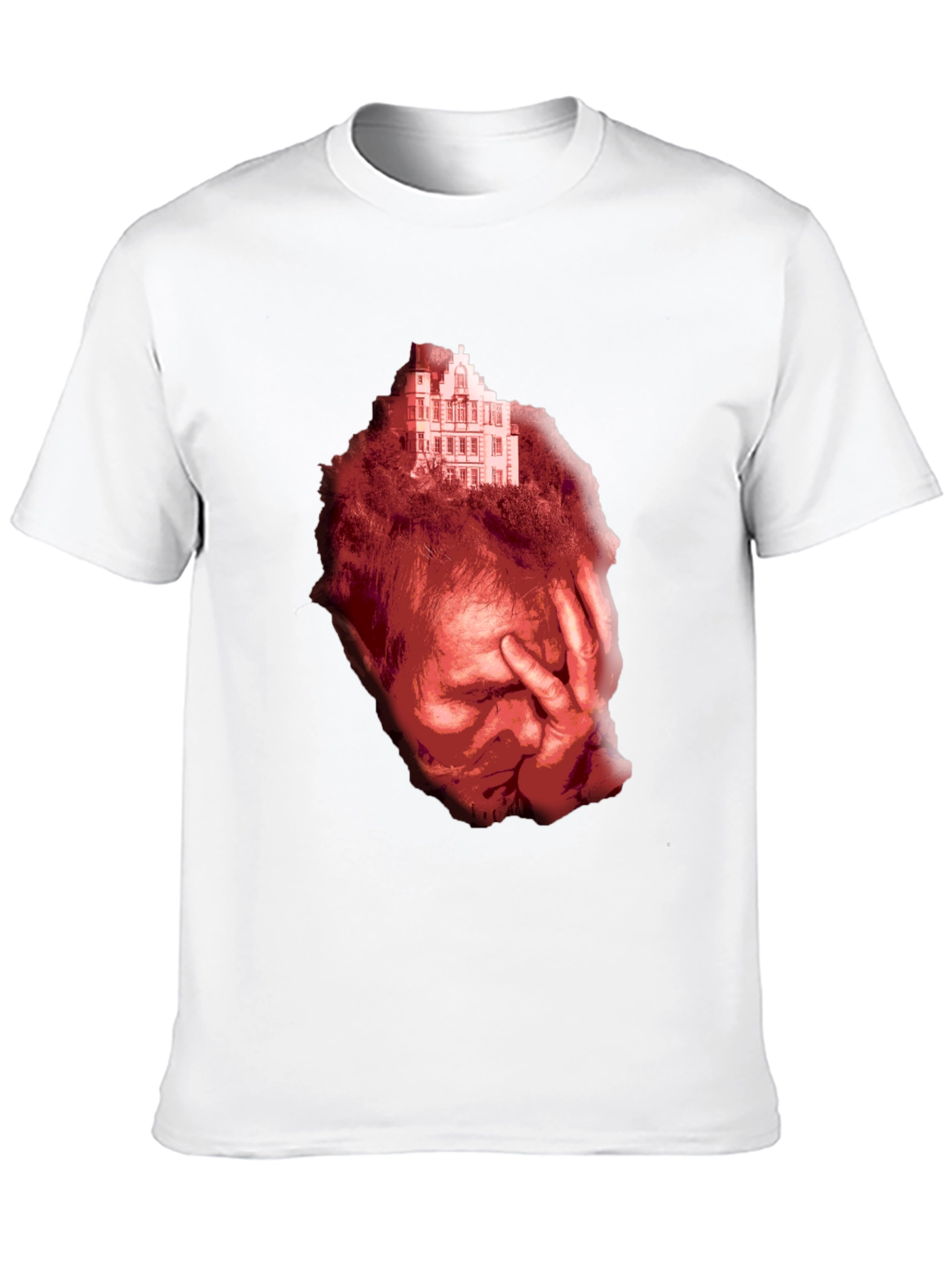 Distressed Graphic Print Tee - Unisex Black T-Shirt