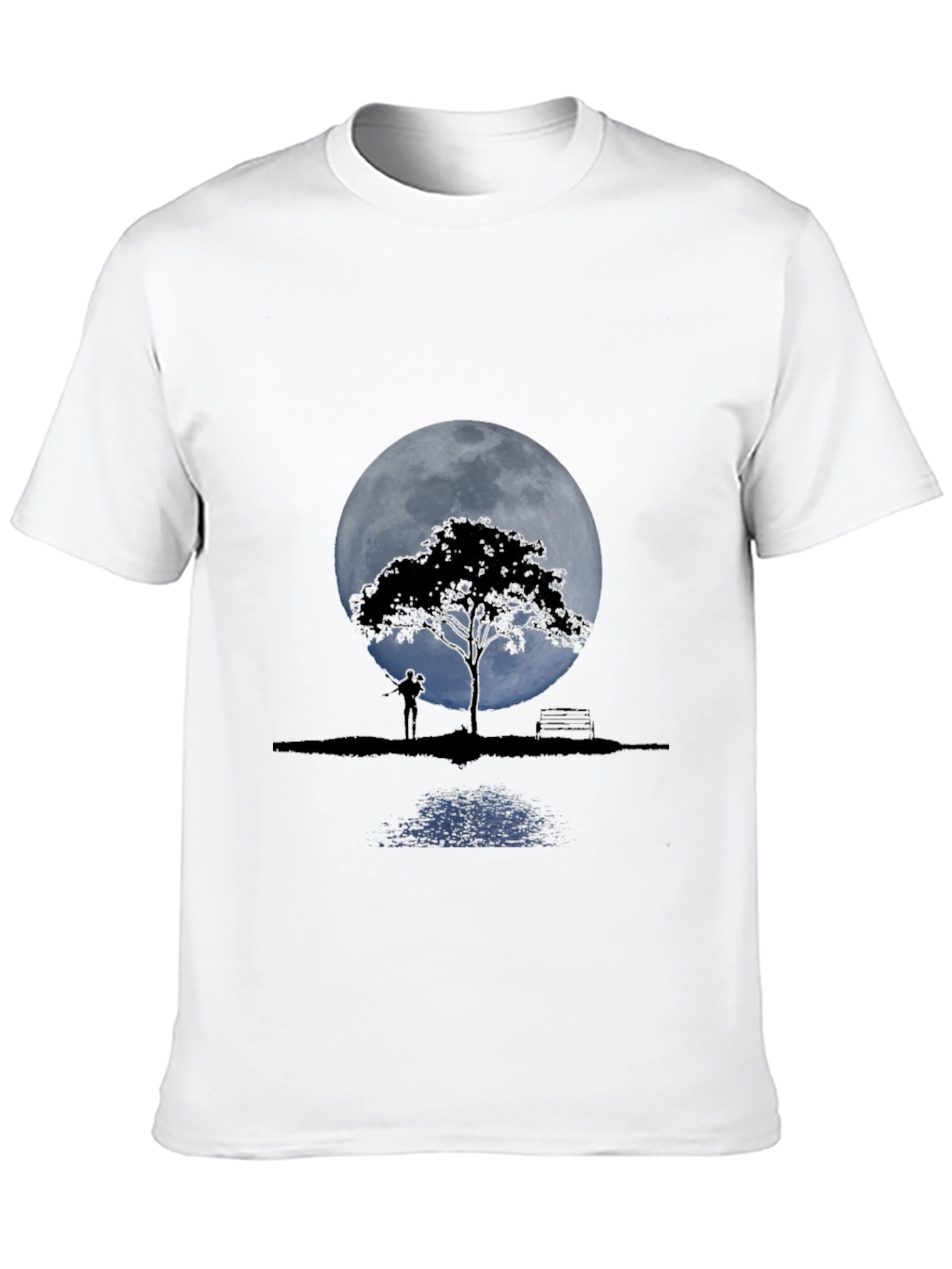 Moonlit Tree Graphic Tee - Romantic Design
