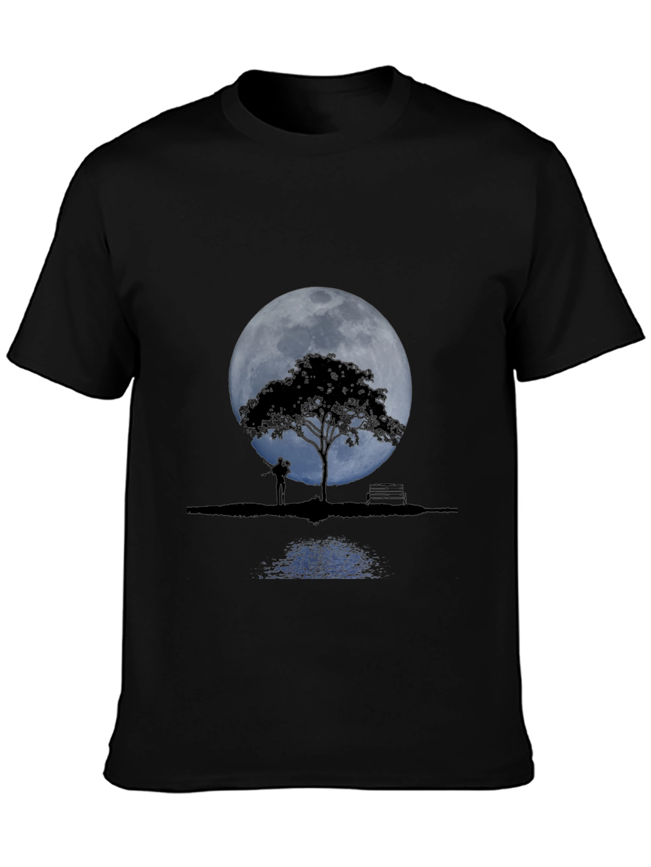 Moonlit Tree Graphic Tee - Romantic Design