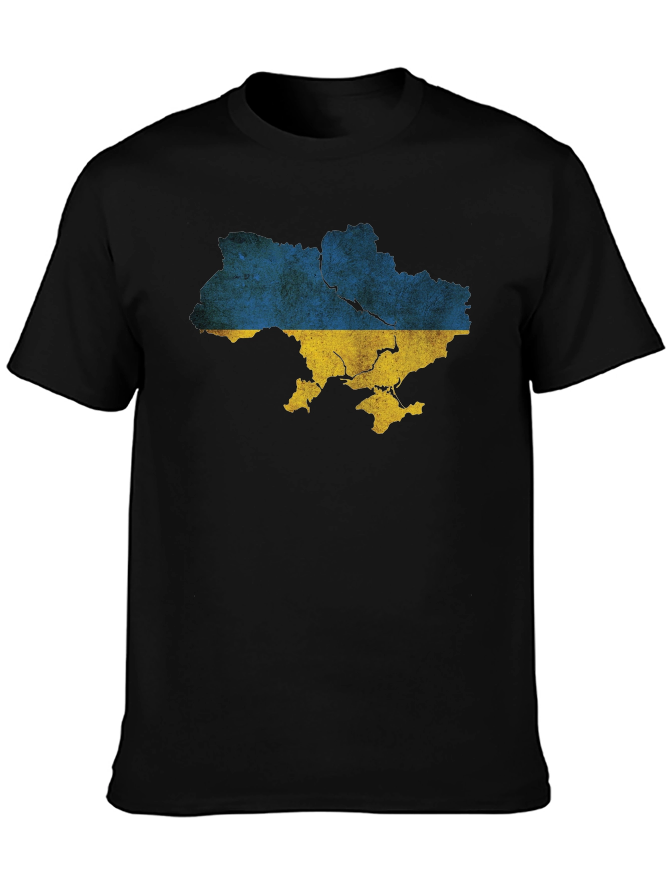 Ukraine Map T-Shirt - Distressed Flag Tee