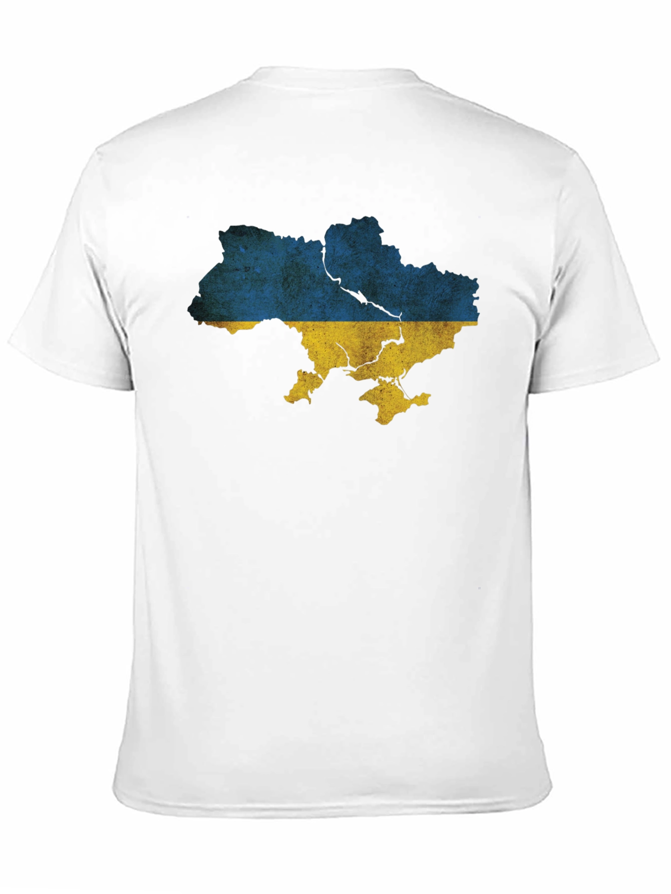 Ukraine Map T-Shirt - Distressed Flag Tee