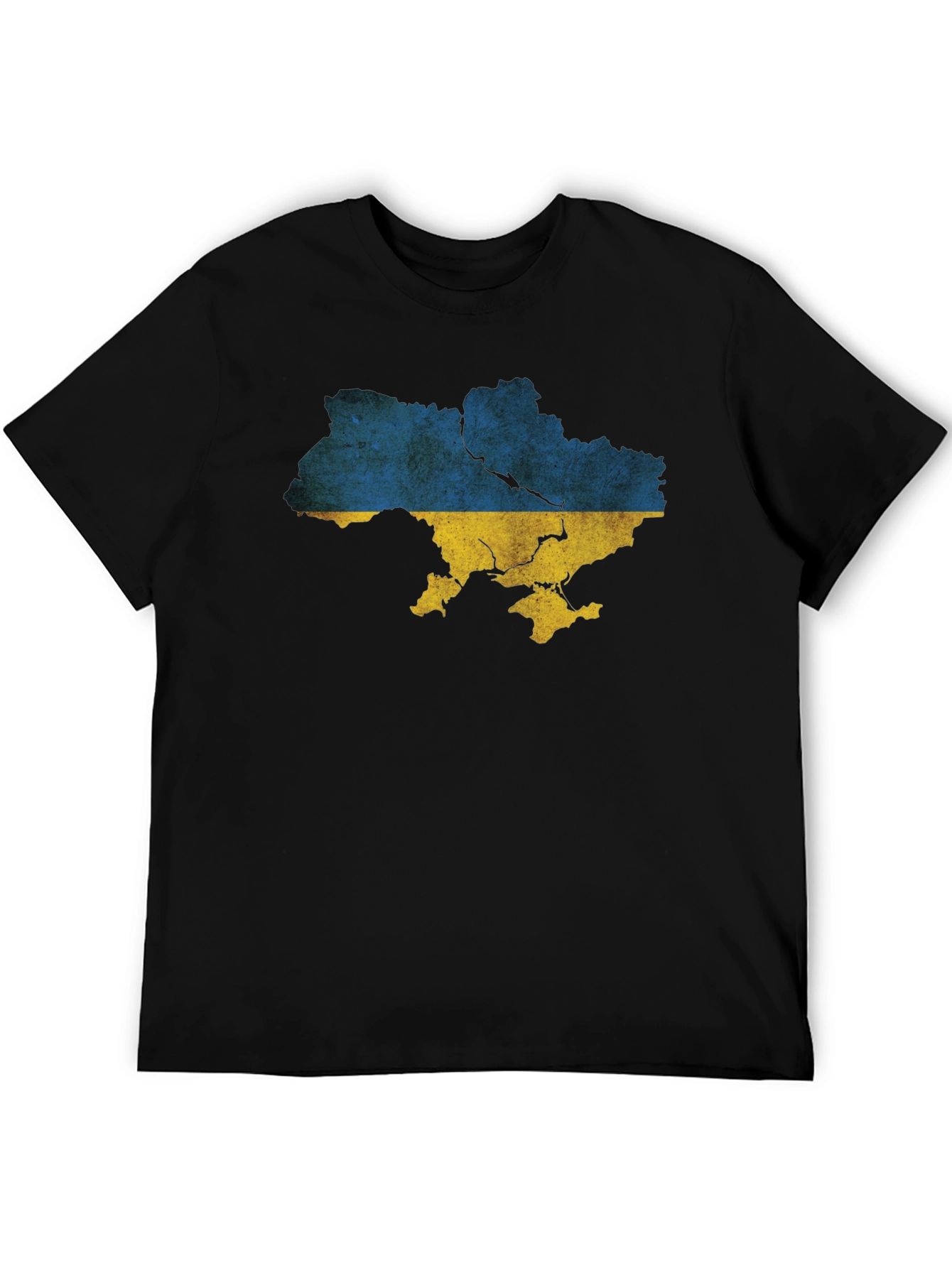 Ukraine Map T-Shirt - Distressed Flag Tee