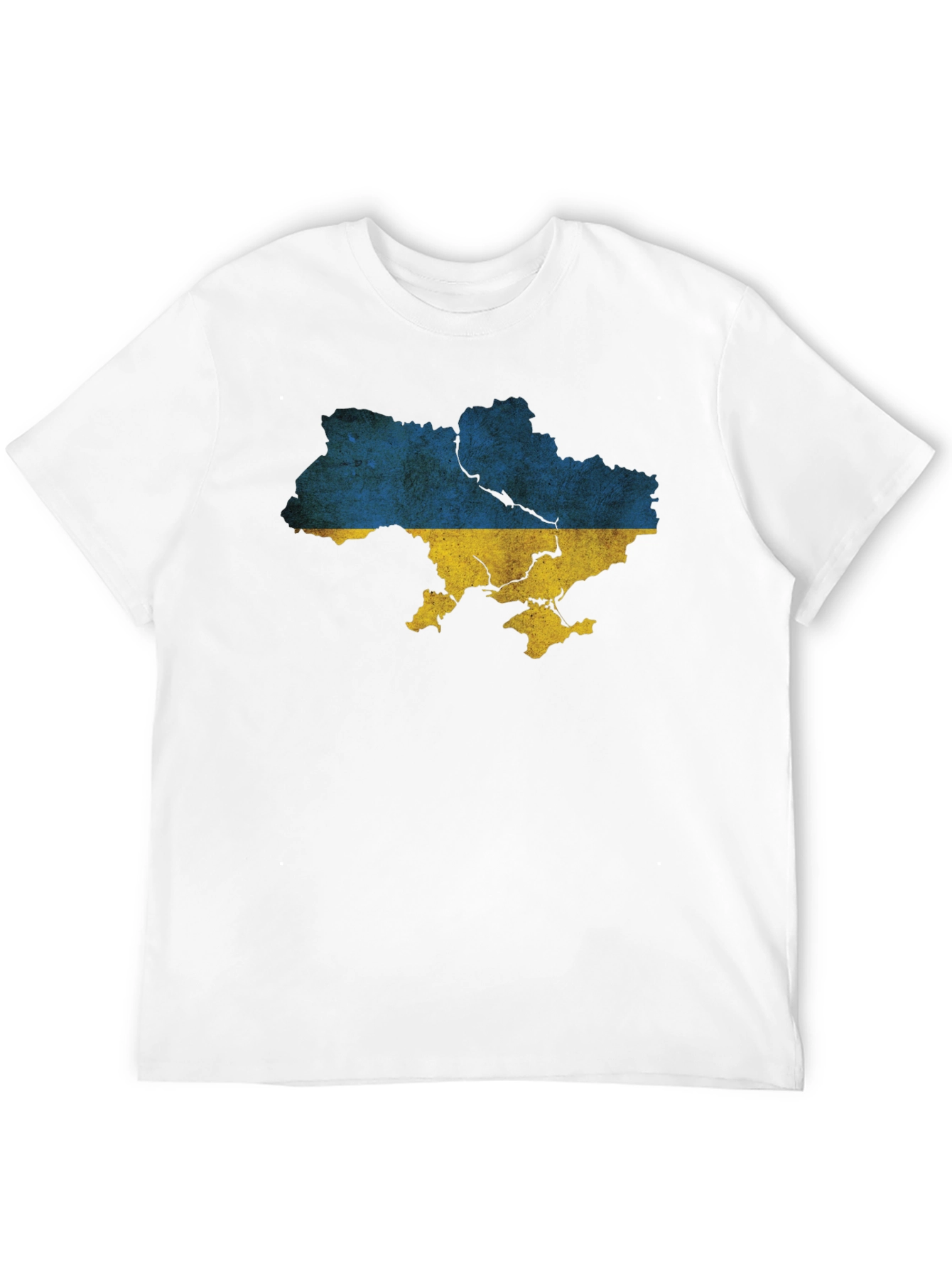 Ukraine Map T-Shirt - Distressed Flag Tee