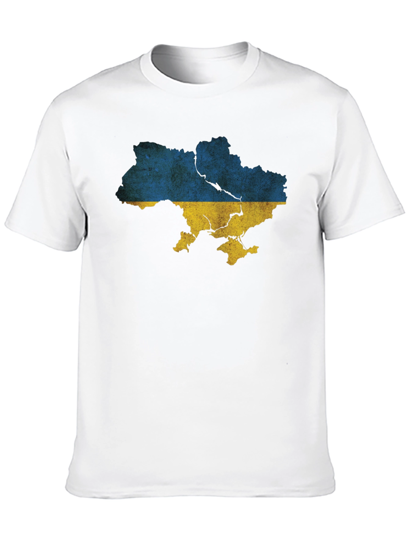 Ukraine Map T-Shirt - Distressed Flag Tee