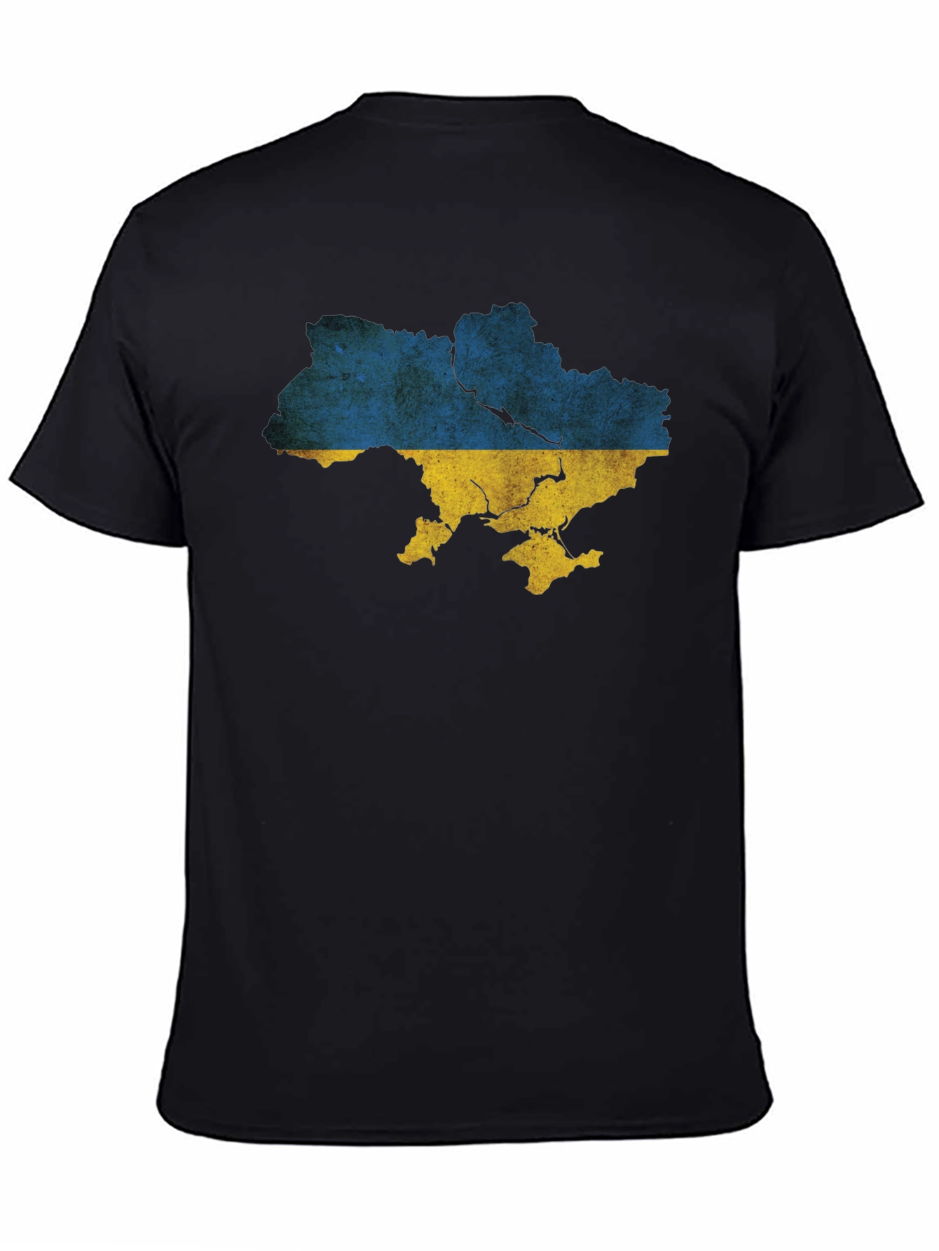 Ukraine Map T-Shirt - Distressed Flag Tee