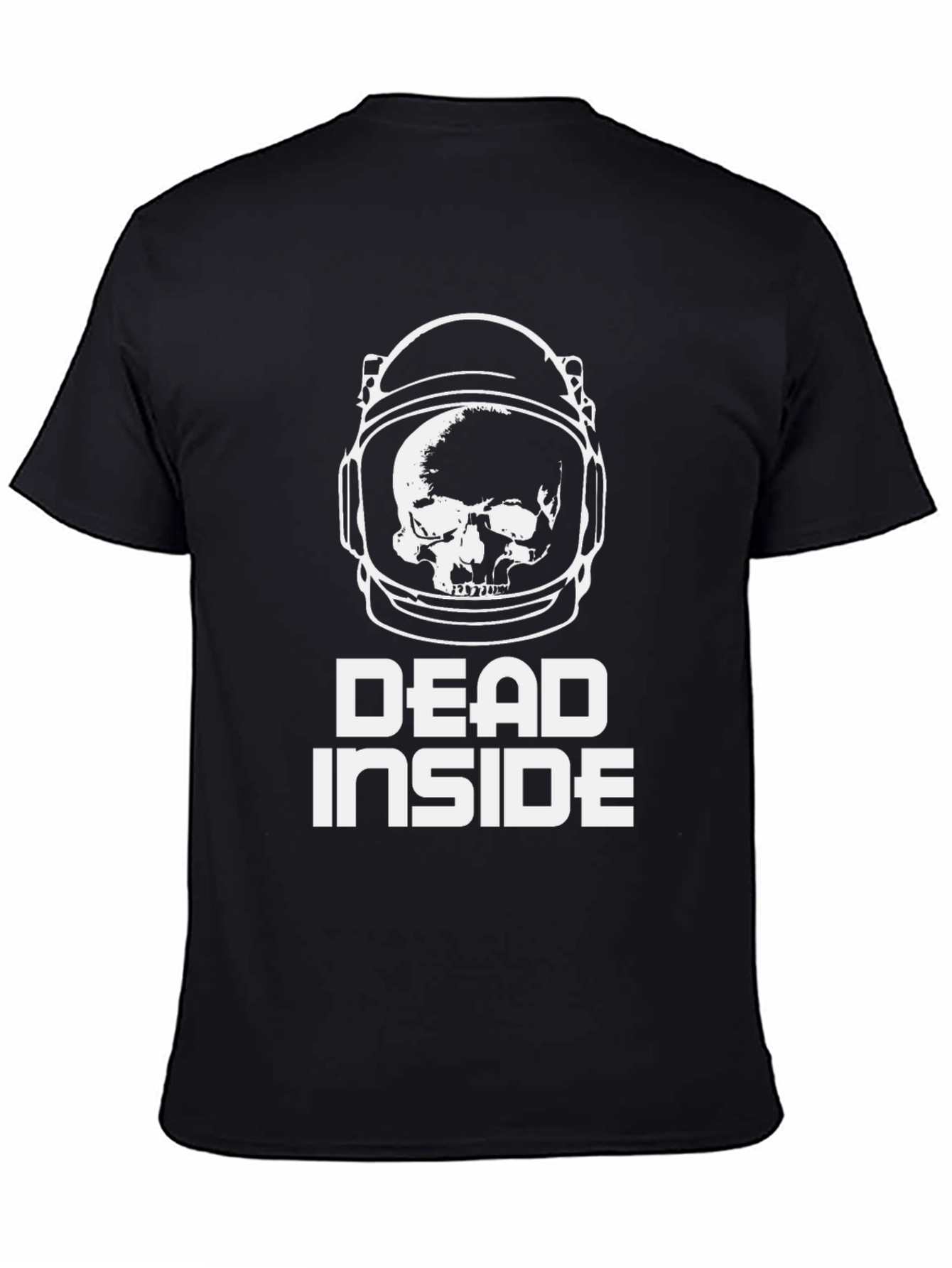 Dead Inside Astronaut Skull Graphic Tee - Black