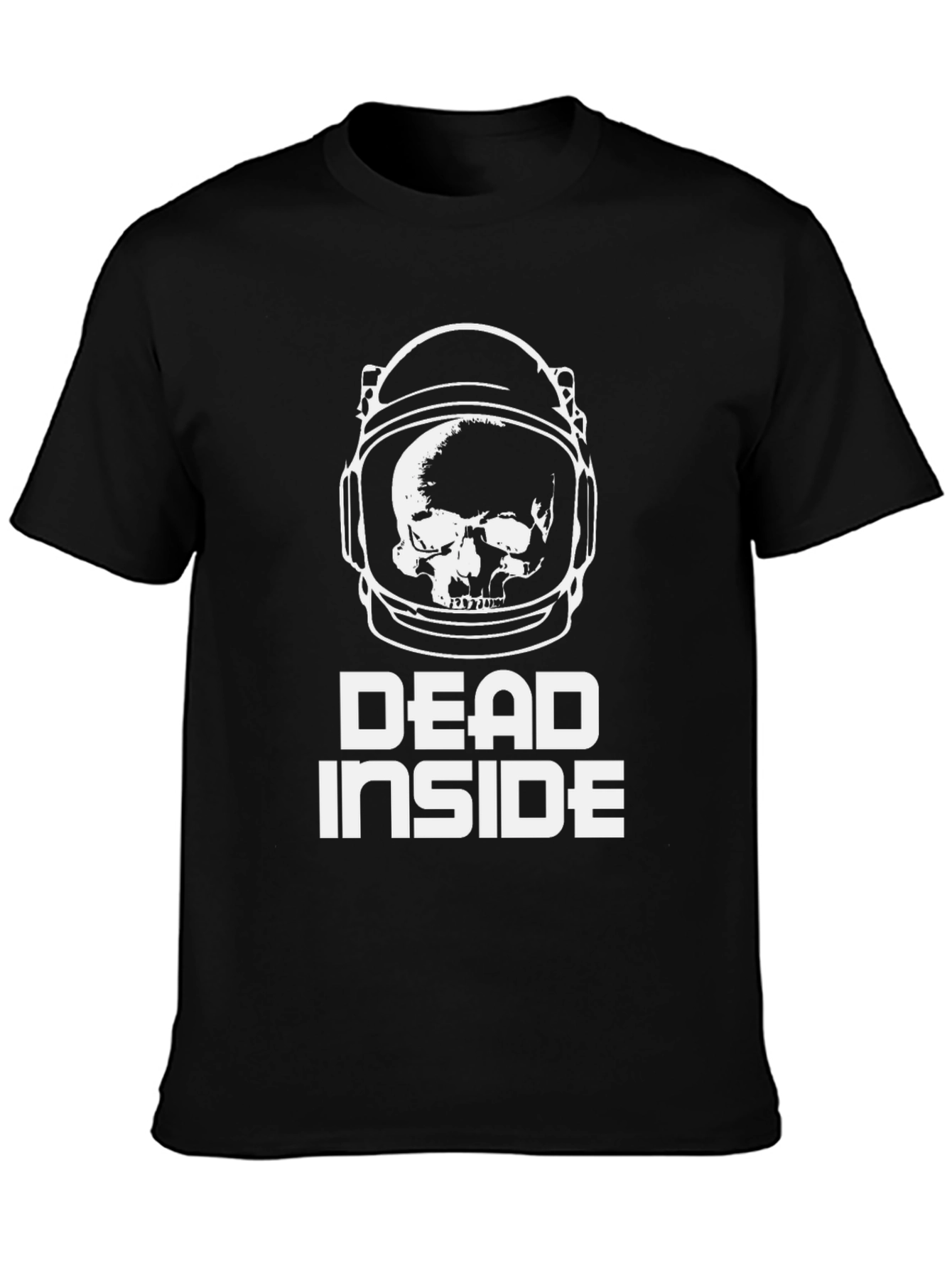 Dead Inside Astronaut Skull Graphic Tee - Black