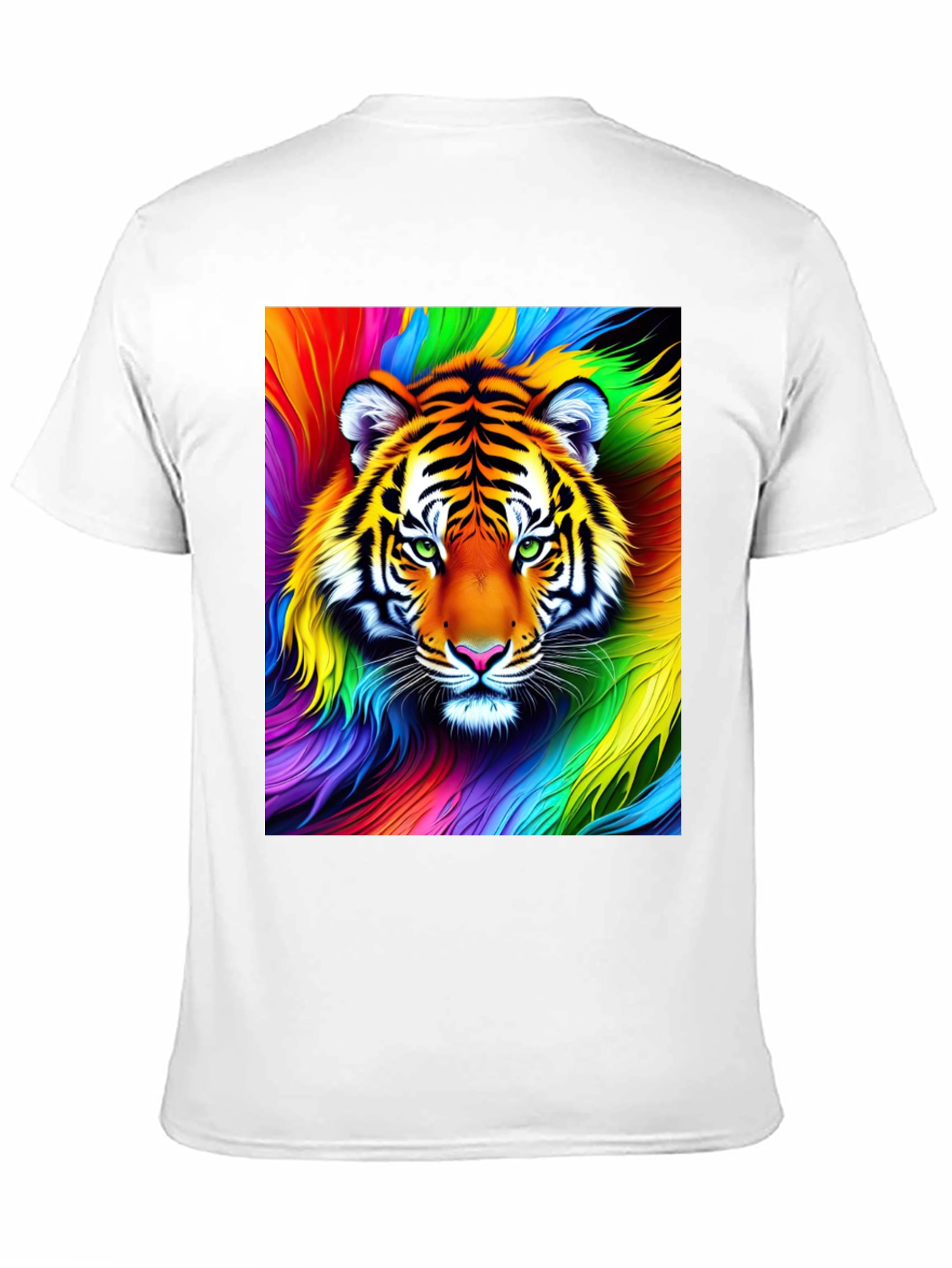Rainbow Tiger Graphic Tee - Vibrant Unisex Shirt