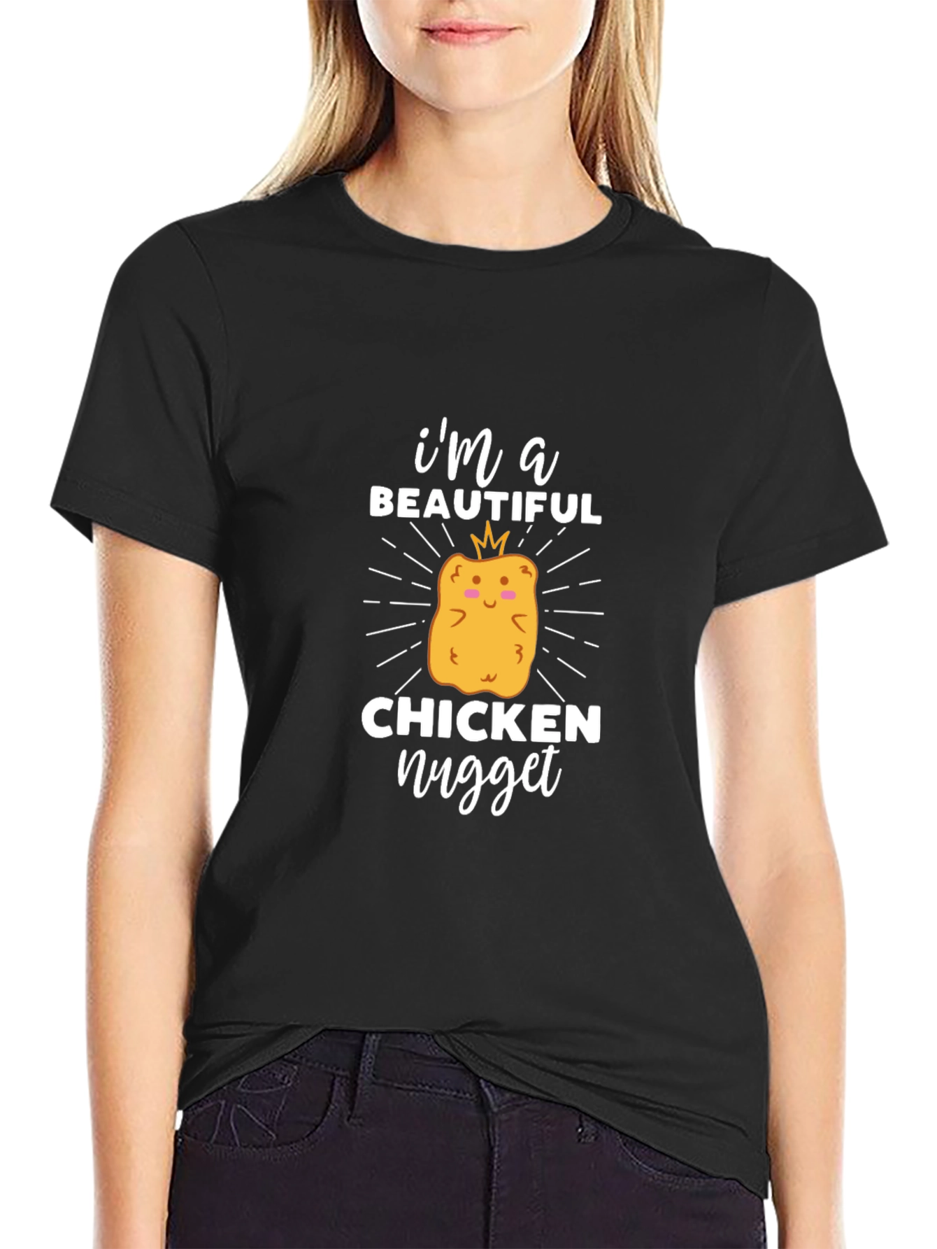 Funny Chicken Nugget Graphic T-Shirt