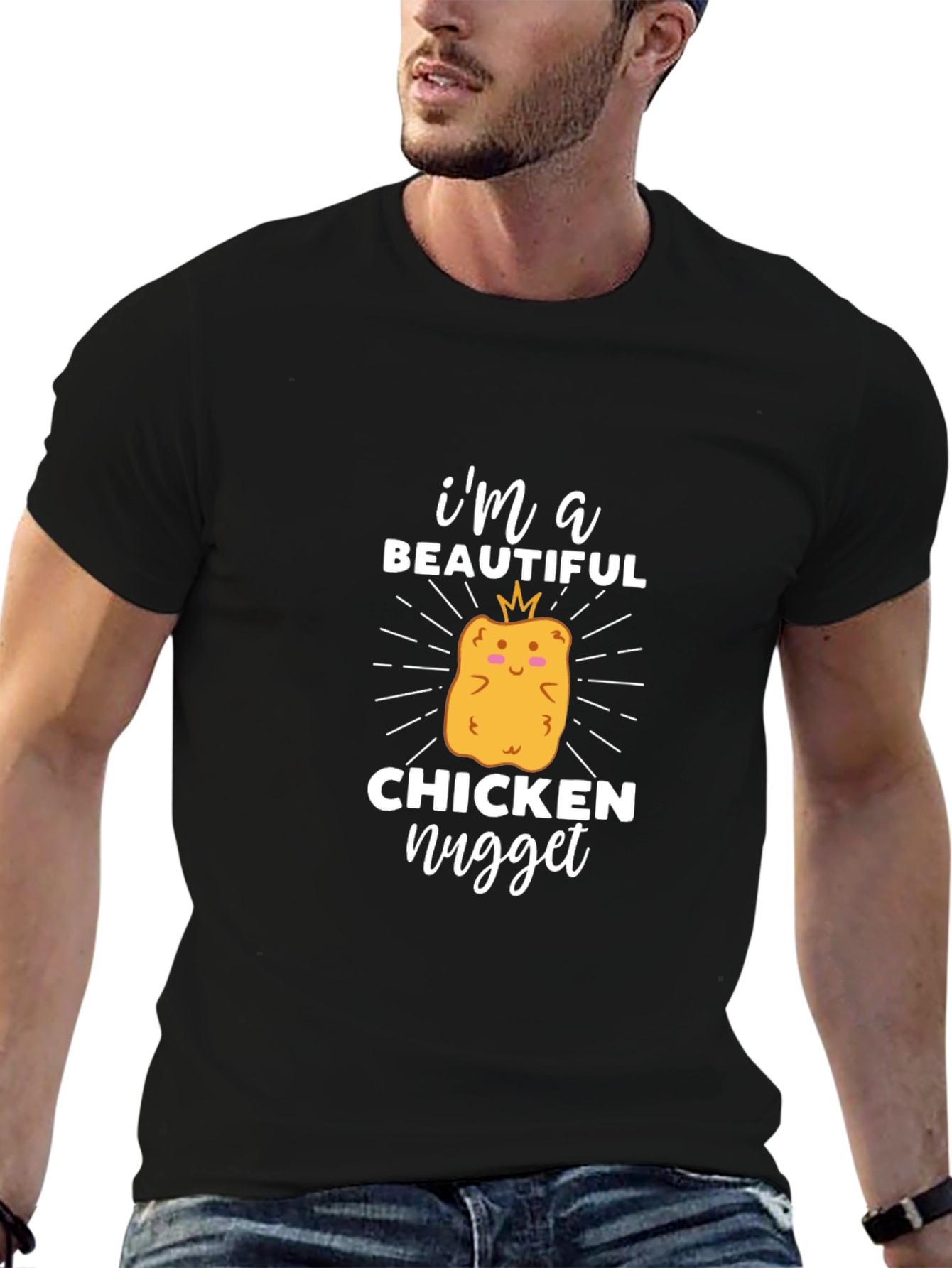 Funny Chicken Nugget Graphic T-Shirt