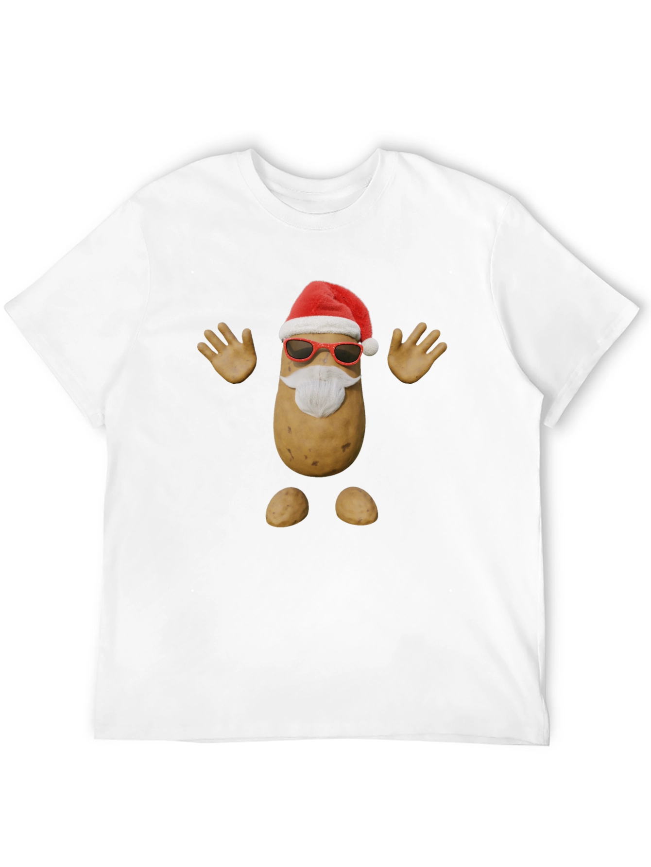 Festive Potato Santa T-Shirt - Holiday Fun