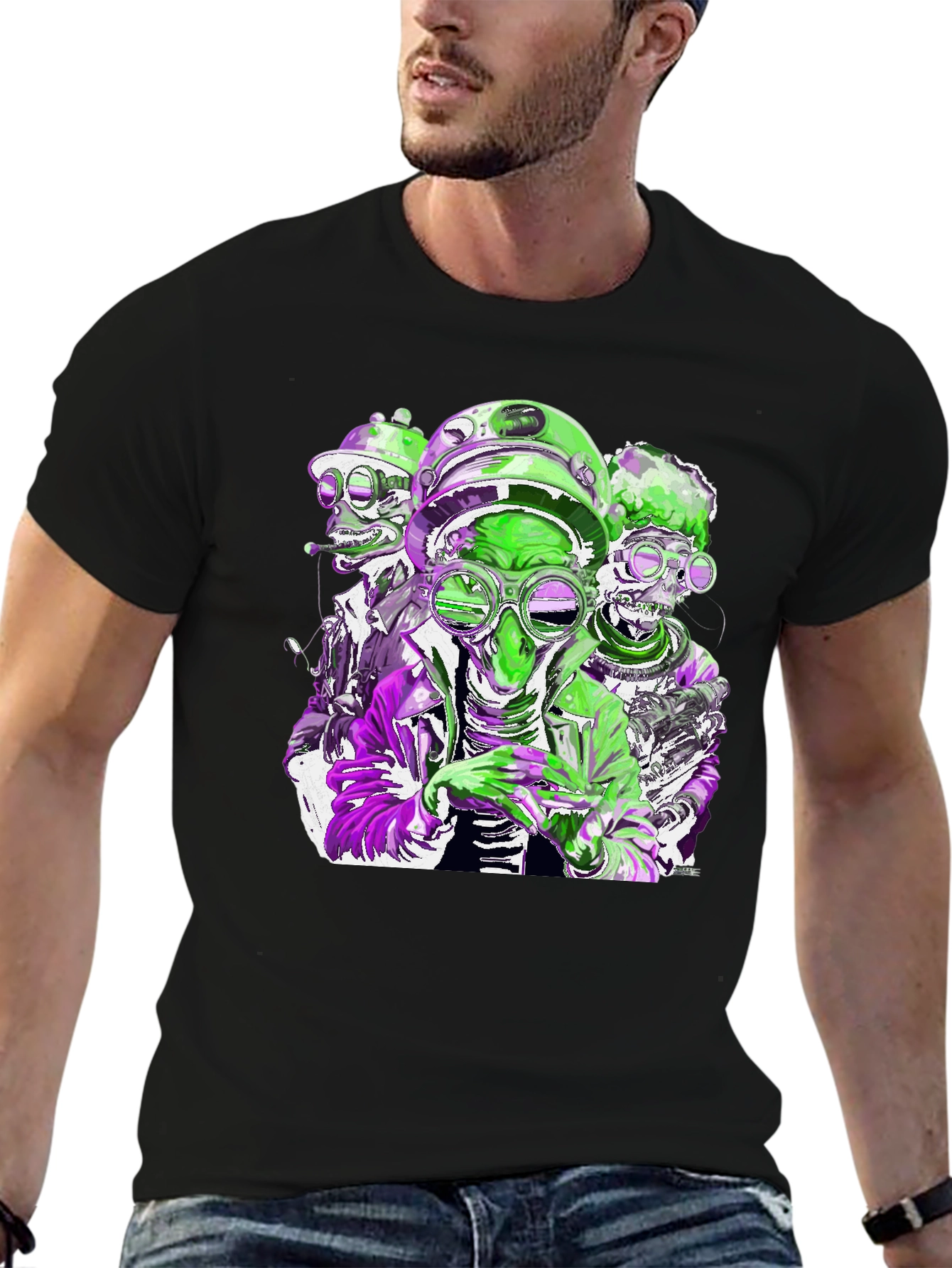 Gas Mask Crew Graphic T-Shirt