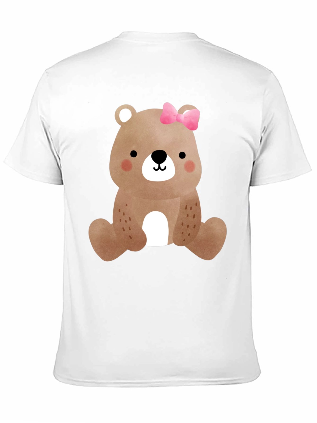 Cute Bear with Bow Mens Graphic Tee