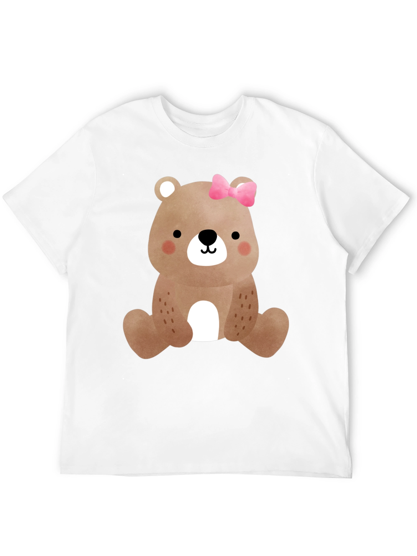 Cute Bear with Bow Mens Graphic Tee