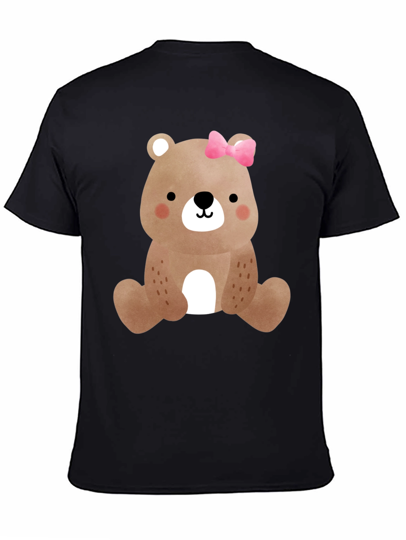 Cute Bear with Bow Mens Graphic Tee