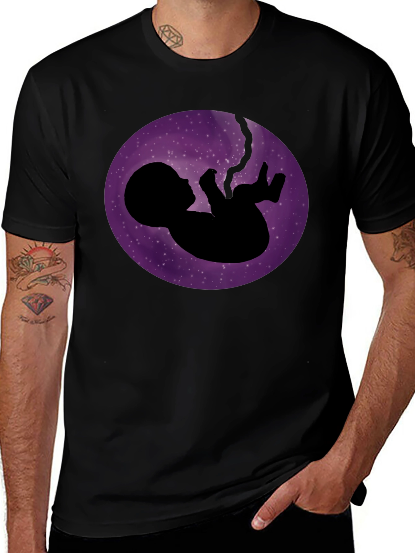 Cosmic Fetus T-Shirt - Black Graphic Tee