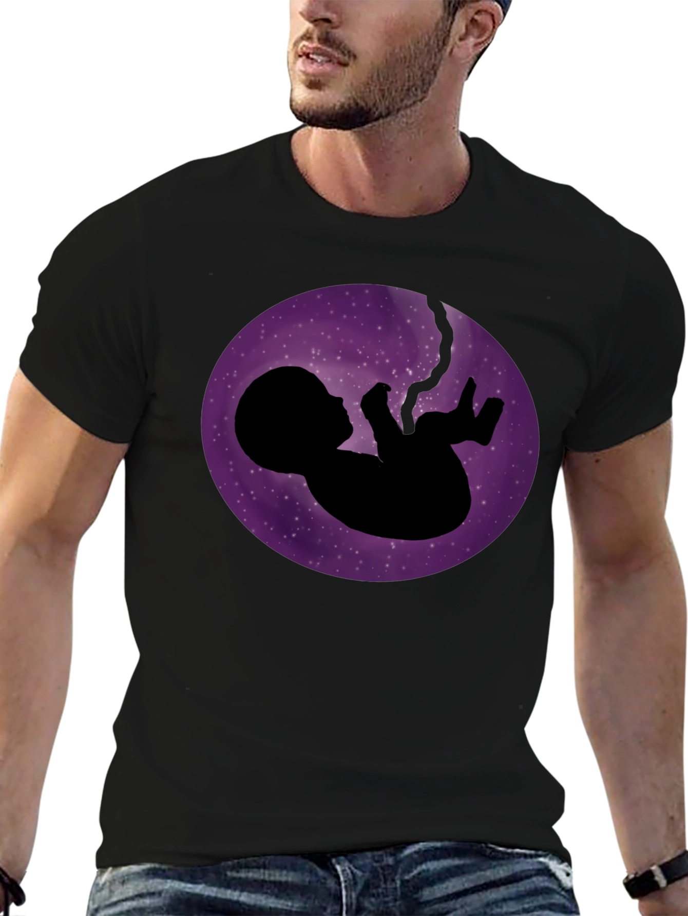 Cosmic Fetus T-Shirt - Black Graphic Tee