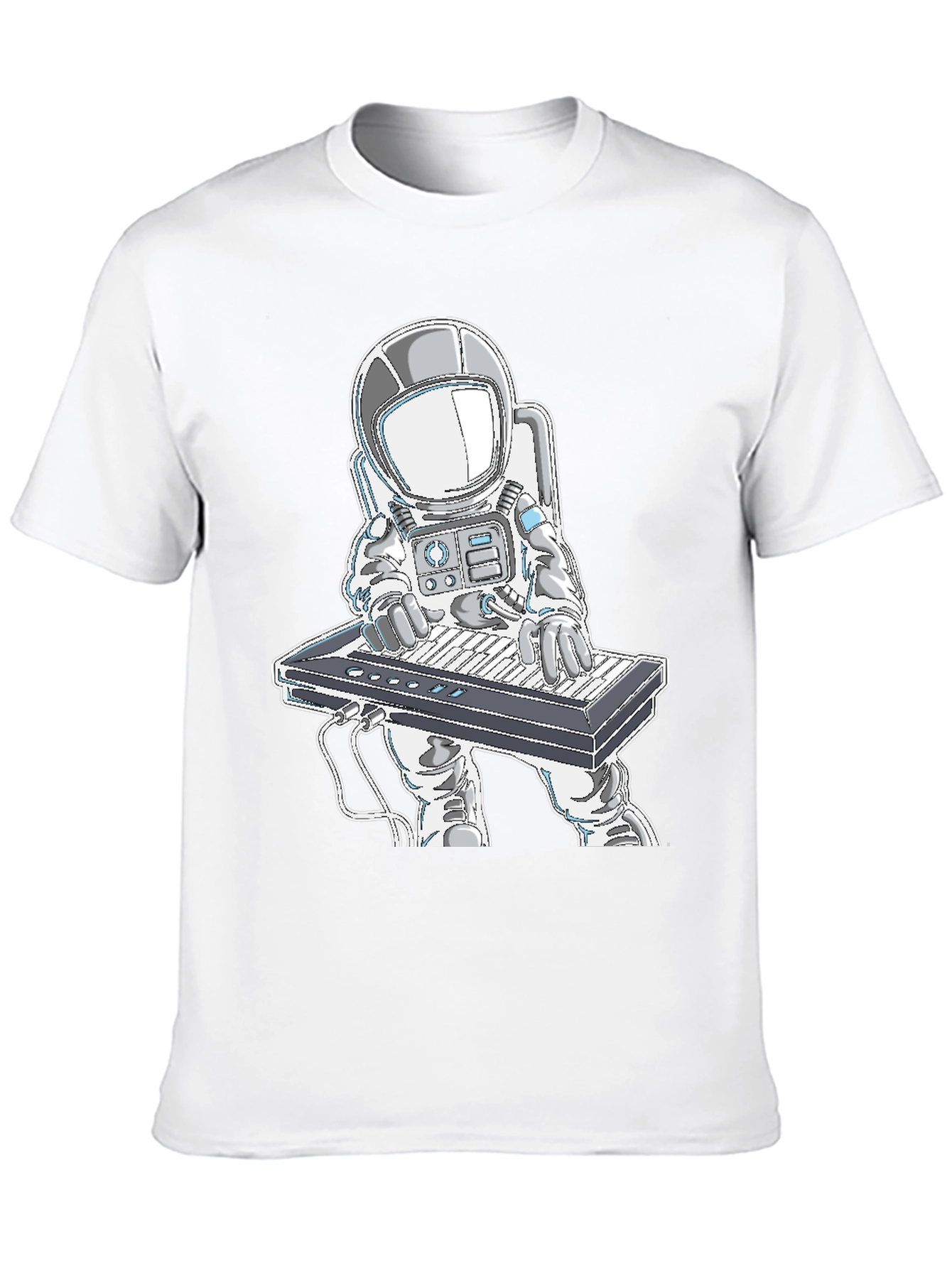 Astronaut Playing Keyboard Graphic T-Shirt