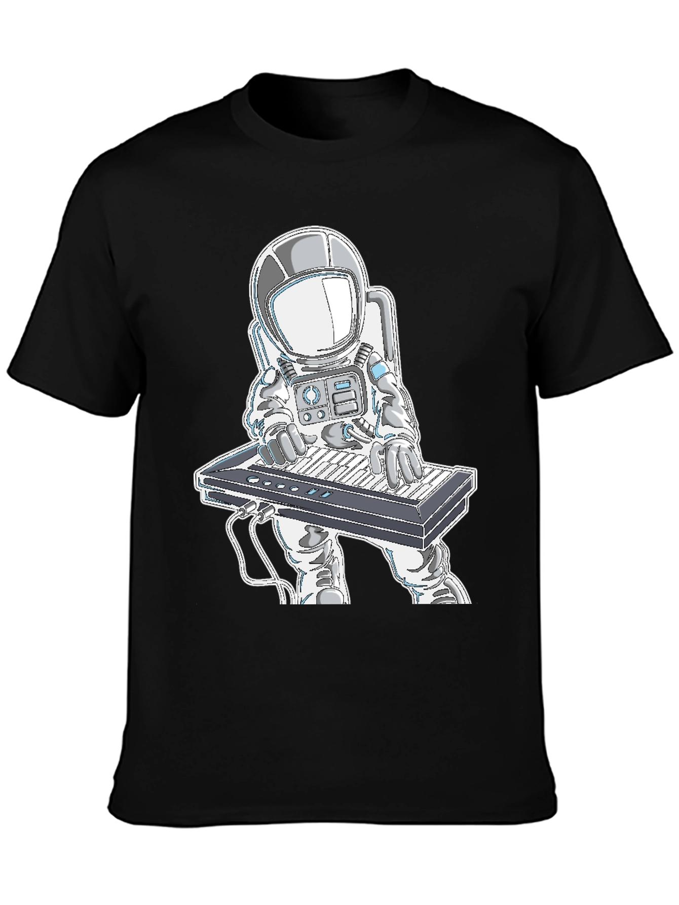 Astronaut Playing Keyboard Graphic T-Shirt