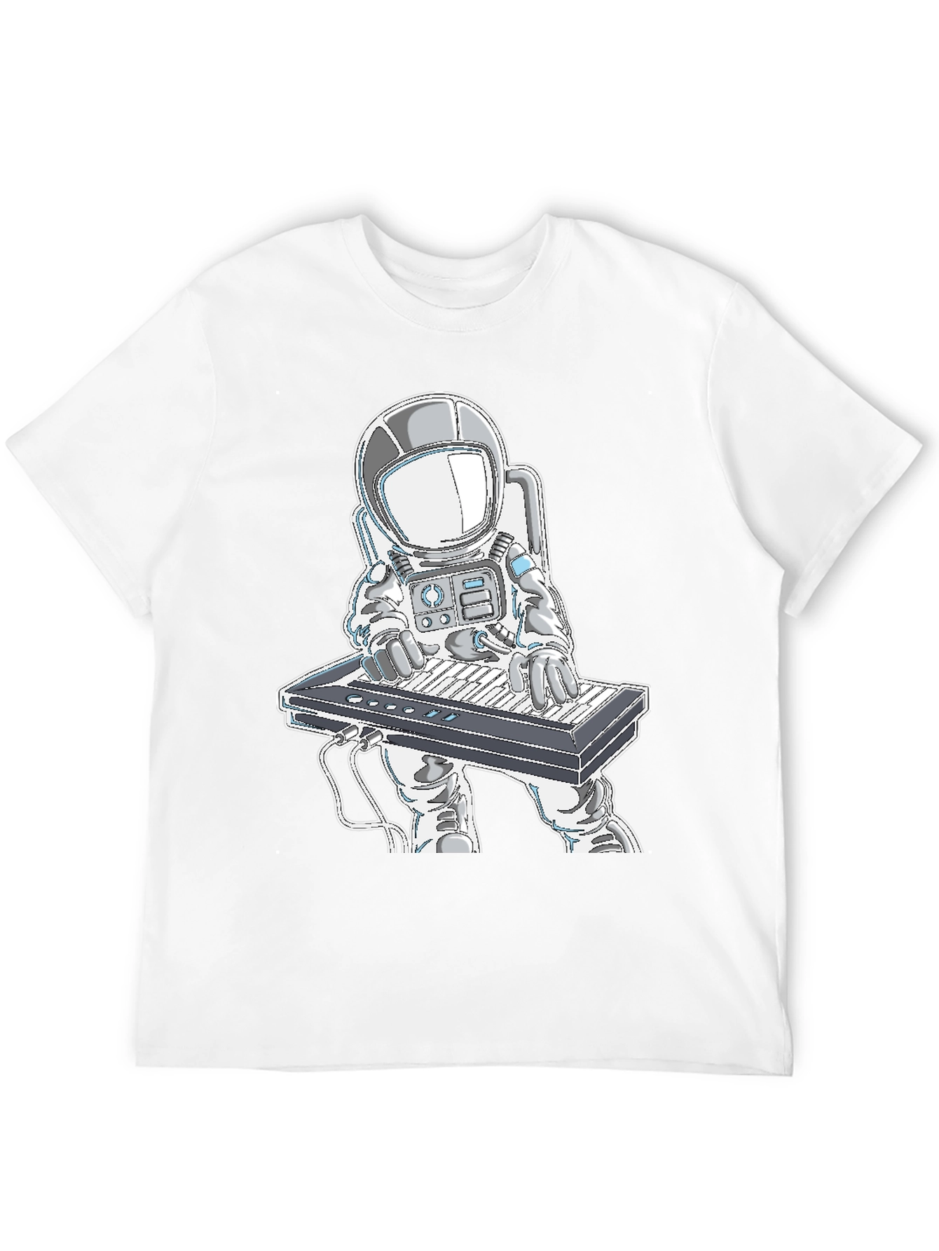 Astronaut Playing Keyboard Graphic T-Shirt