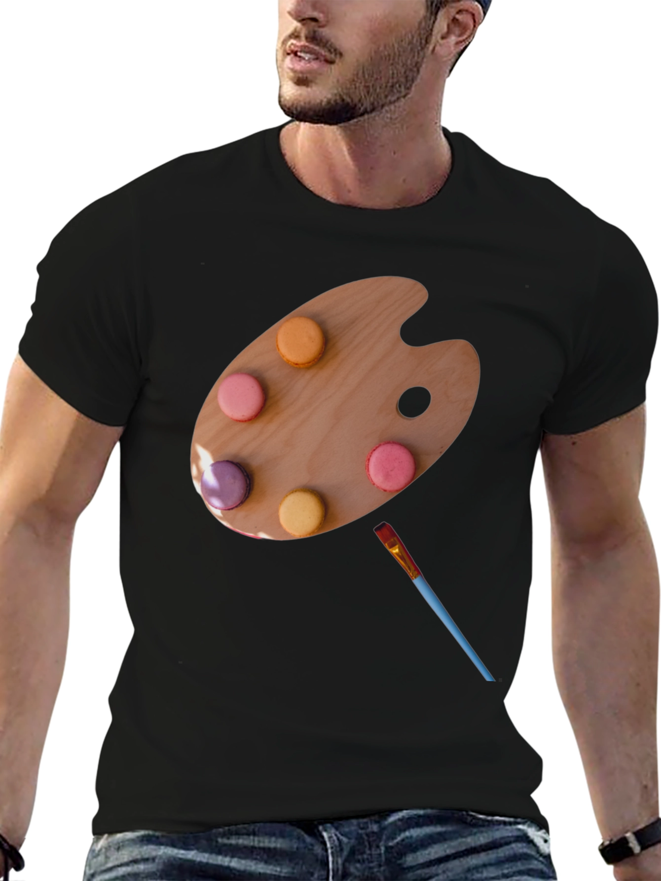 Artist Palette Macaron T-Shirt - Unique Creative Design