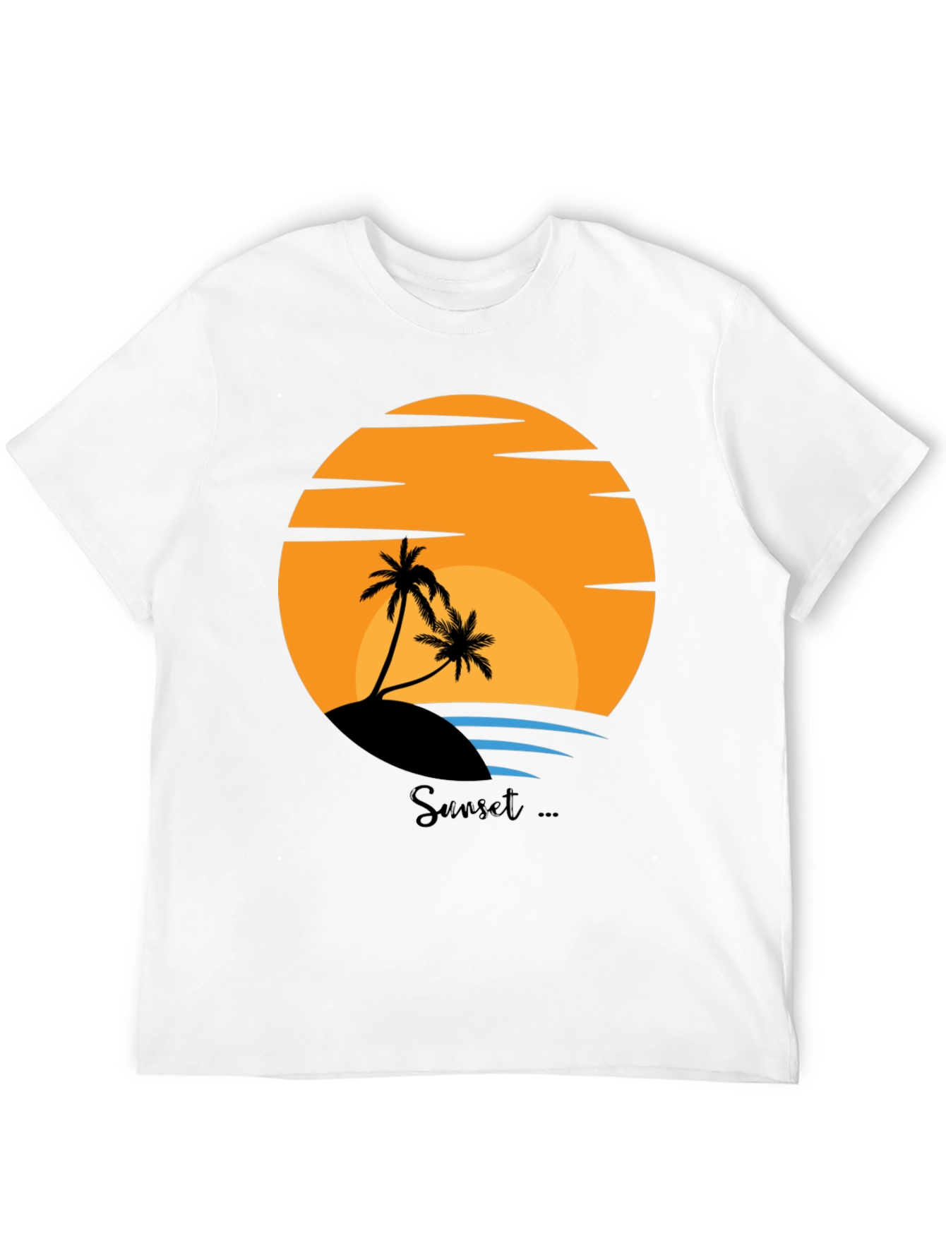 Sunset Beach Graphic Tee - Tropical Island Vibes