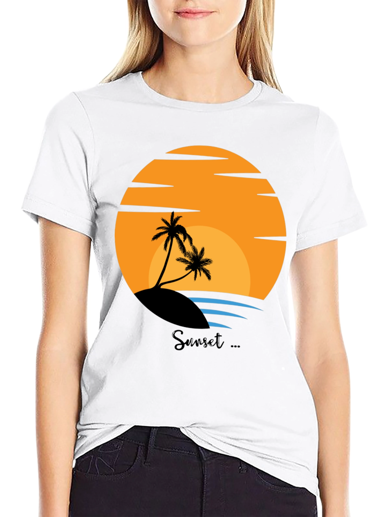 Sunset Beach Graphic Tee - Tropical Island Vibes