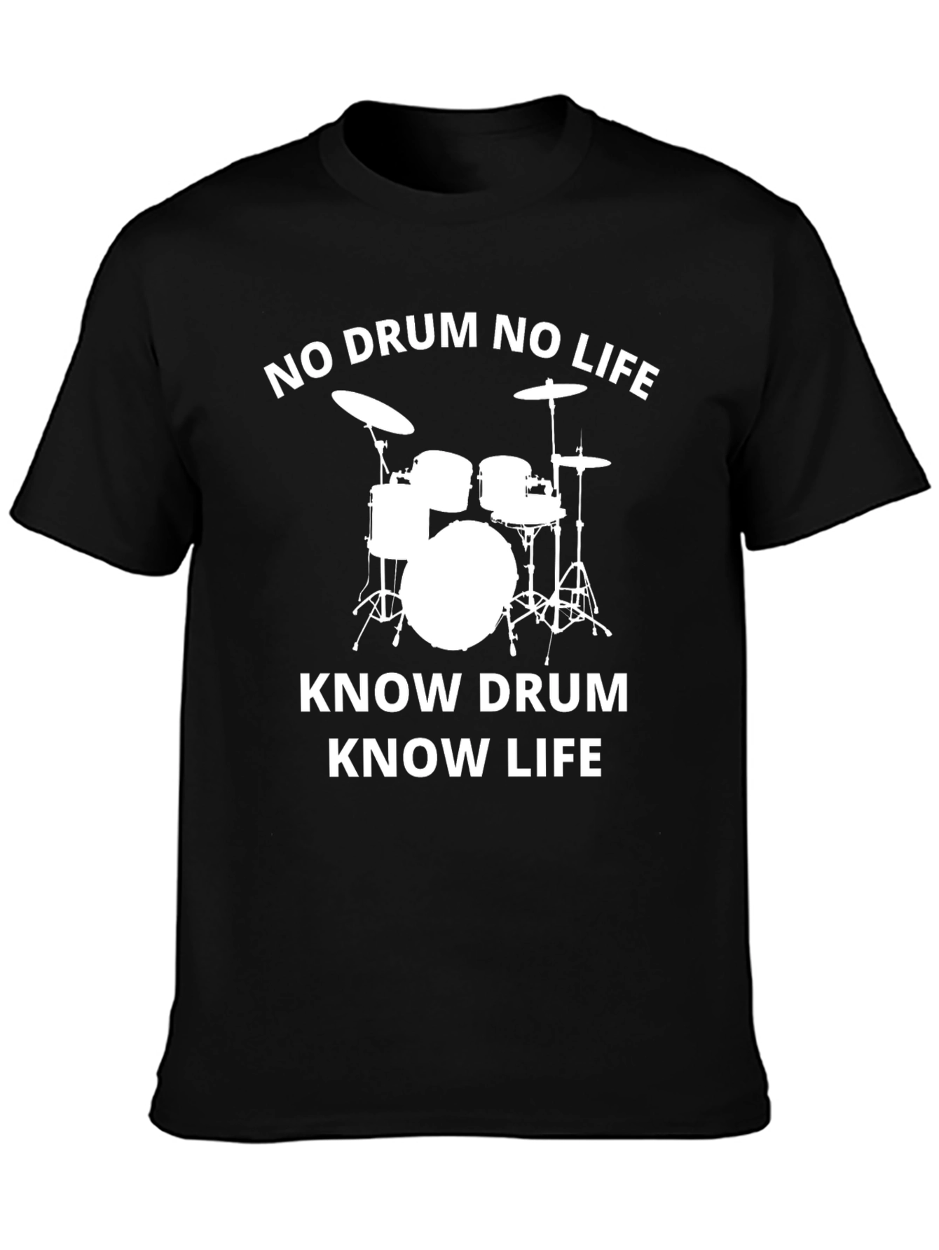 No Drum No Life Black T-Shirt