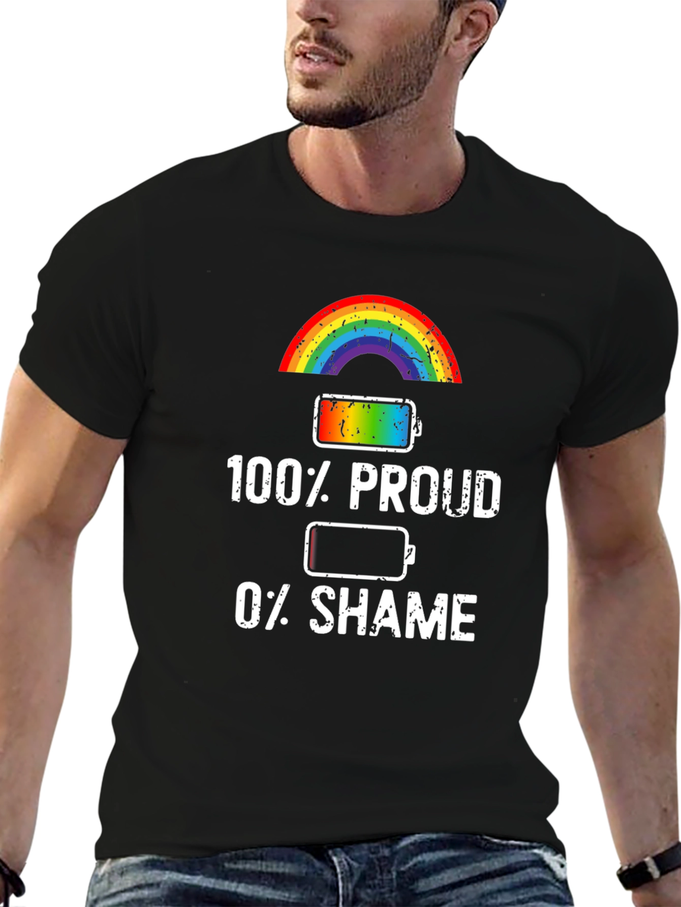100% Proud Rainbow Pride T-Shirt