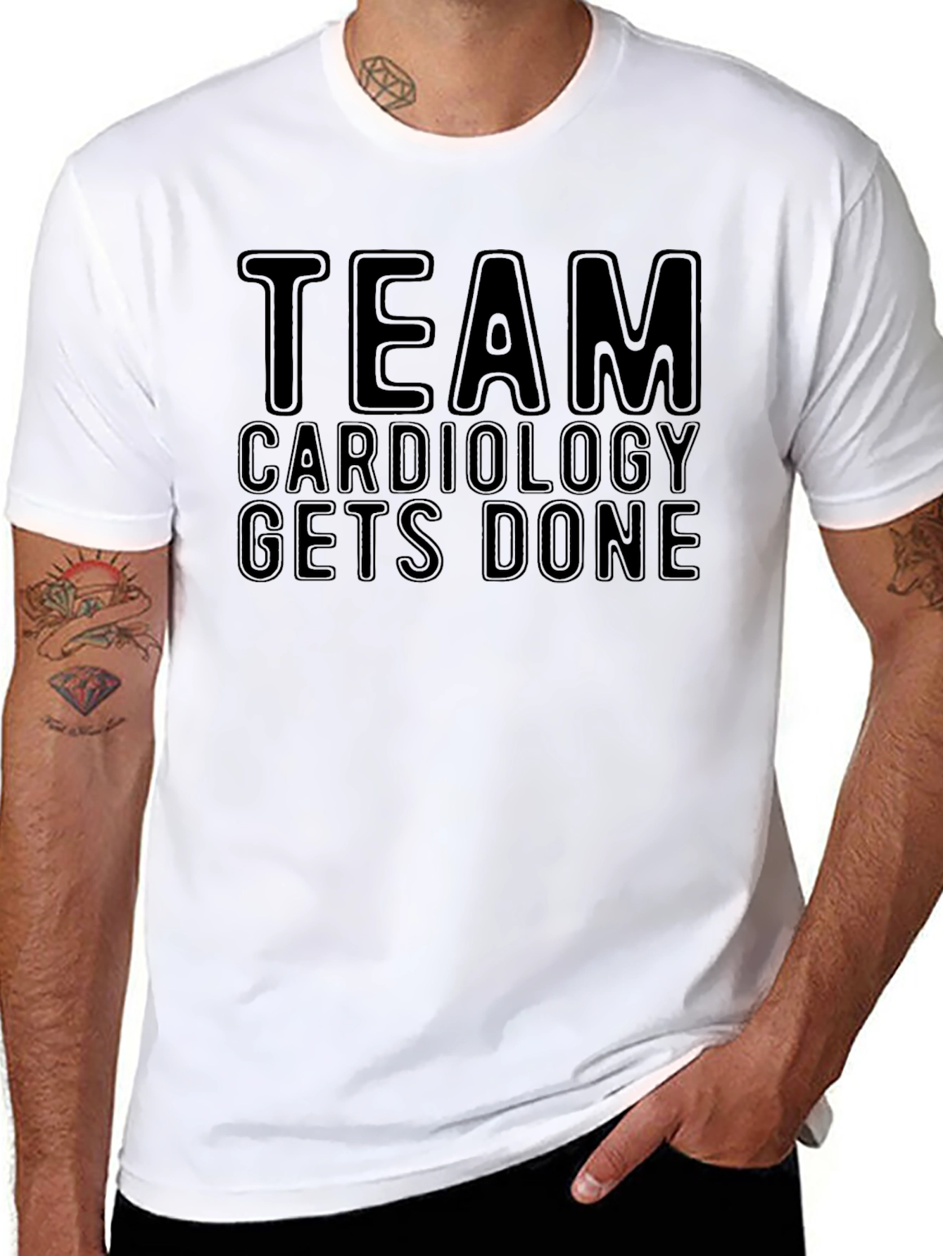 Team Cardiology Gets Done T-Shirt - Black