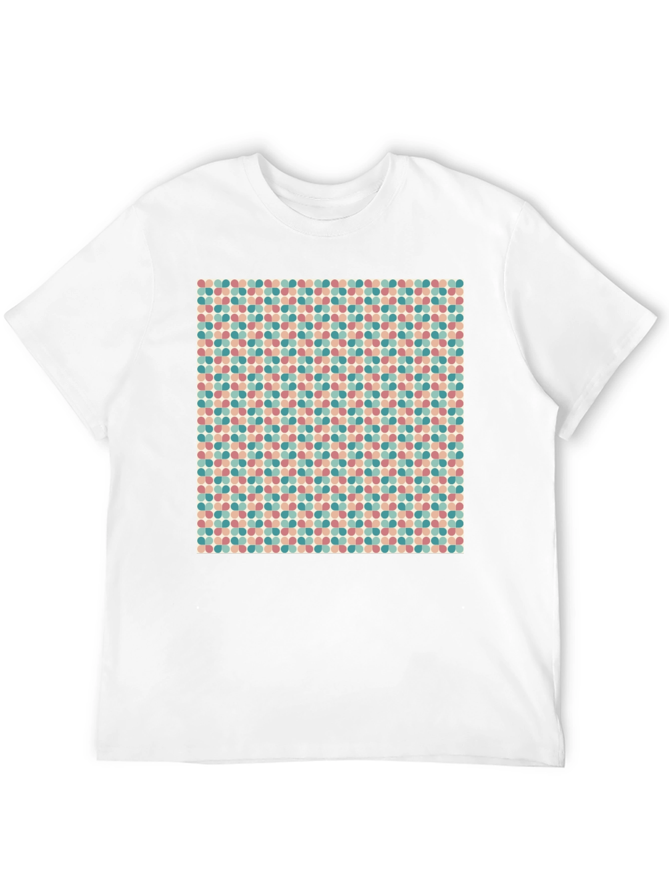 Retro Polka Dot Pattern Black T-Shirt