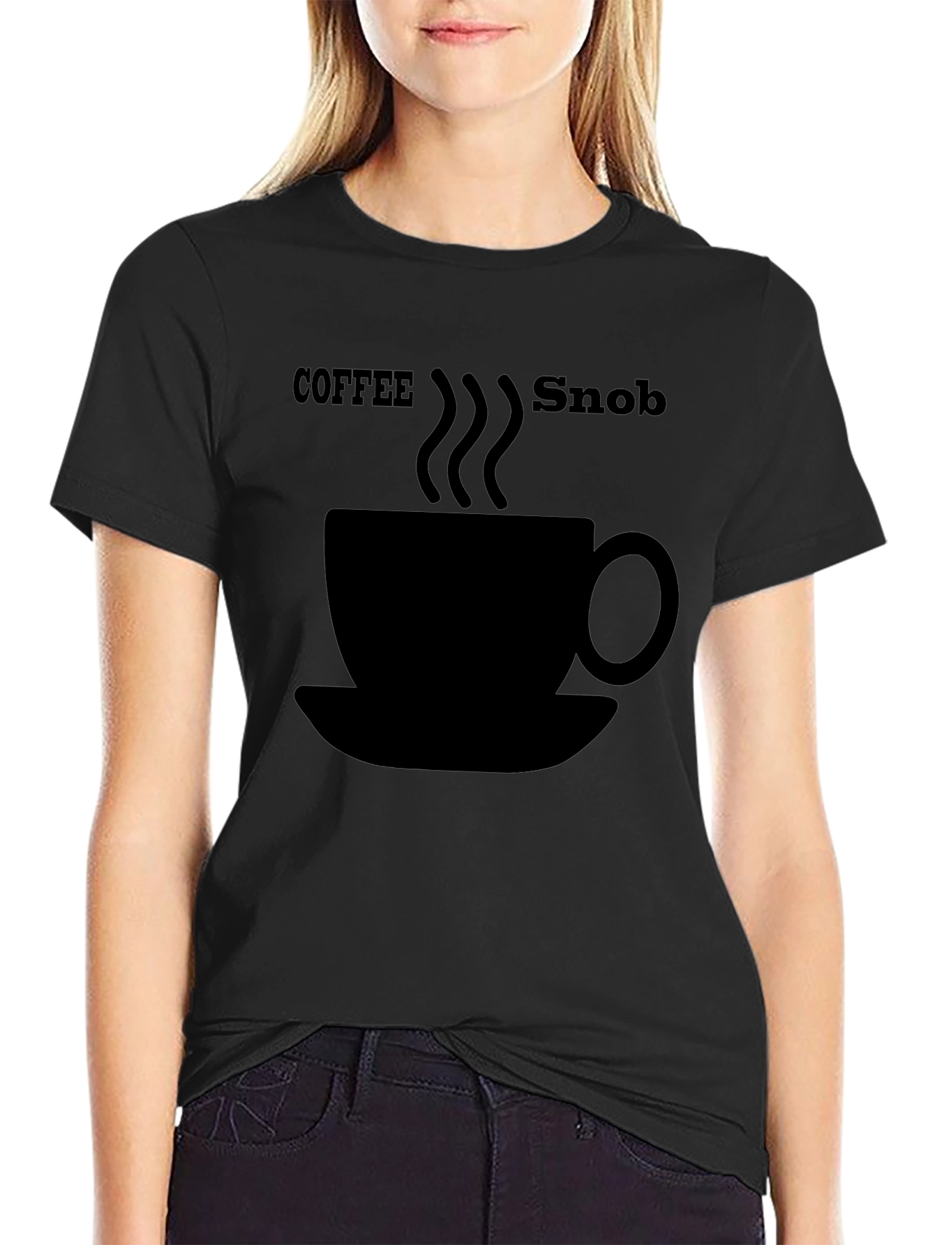 Coffee Snob Graphic T-Shirt - Black
