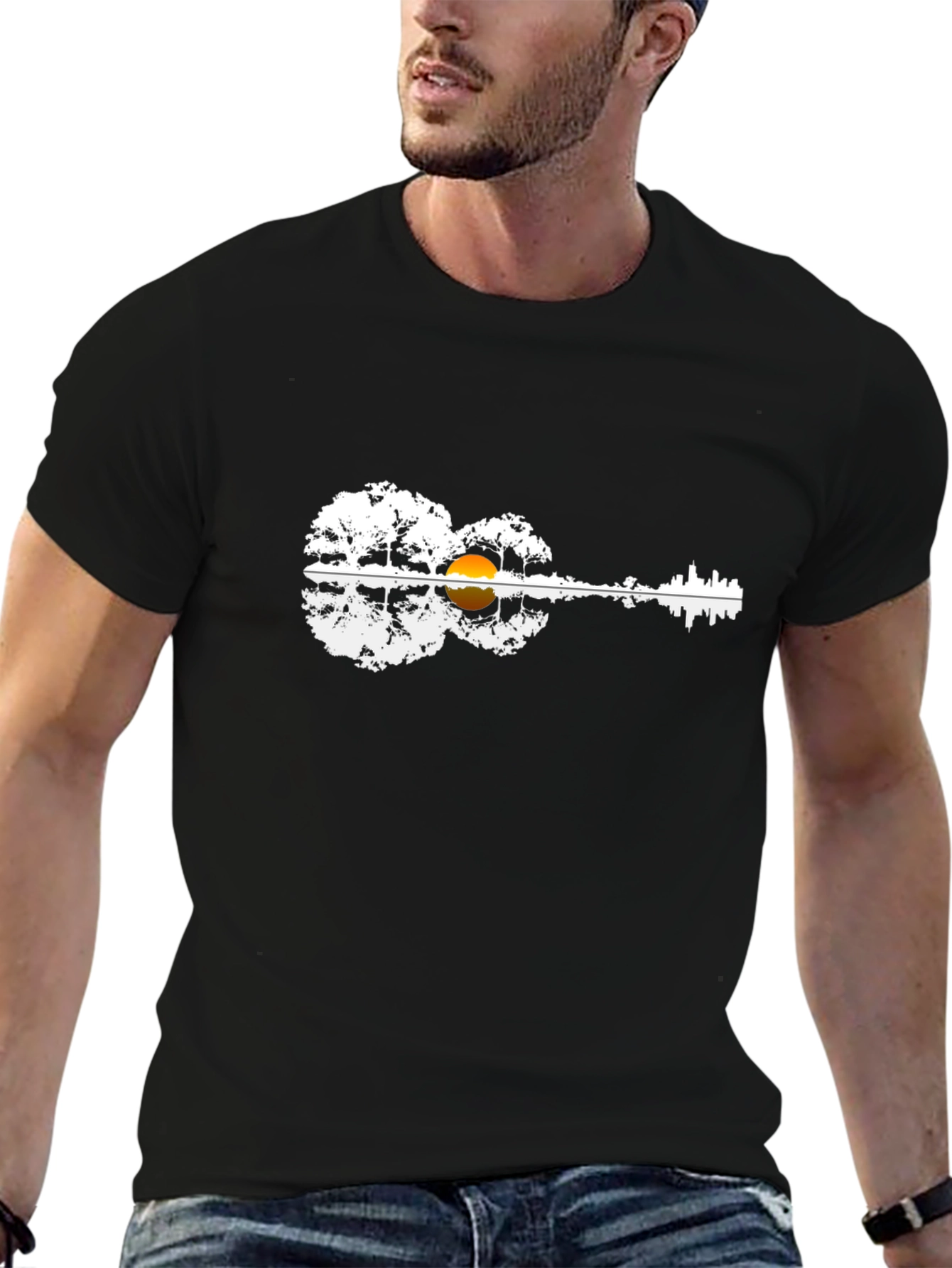 Guitar Landscape Graphic Tee