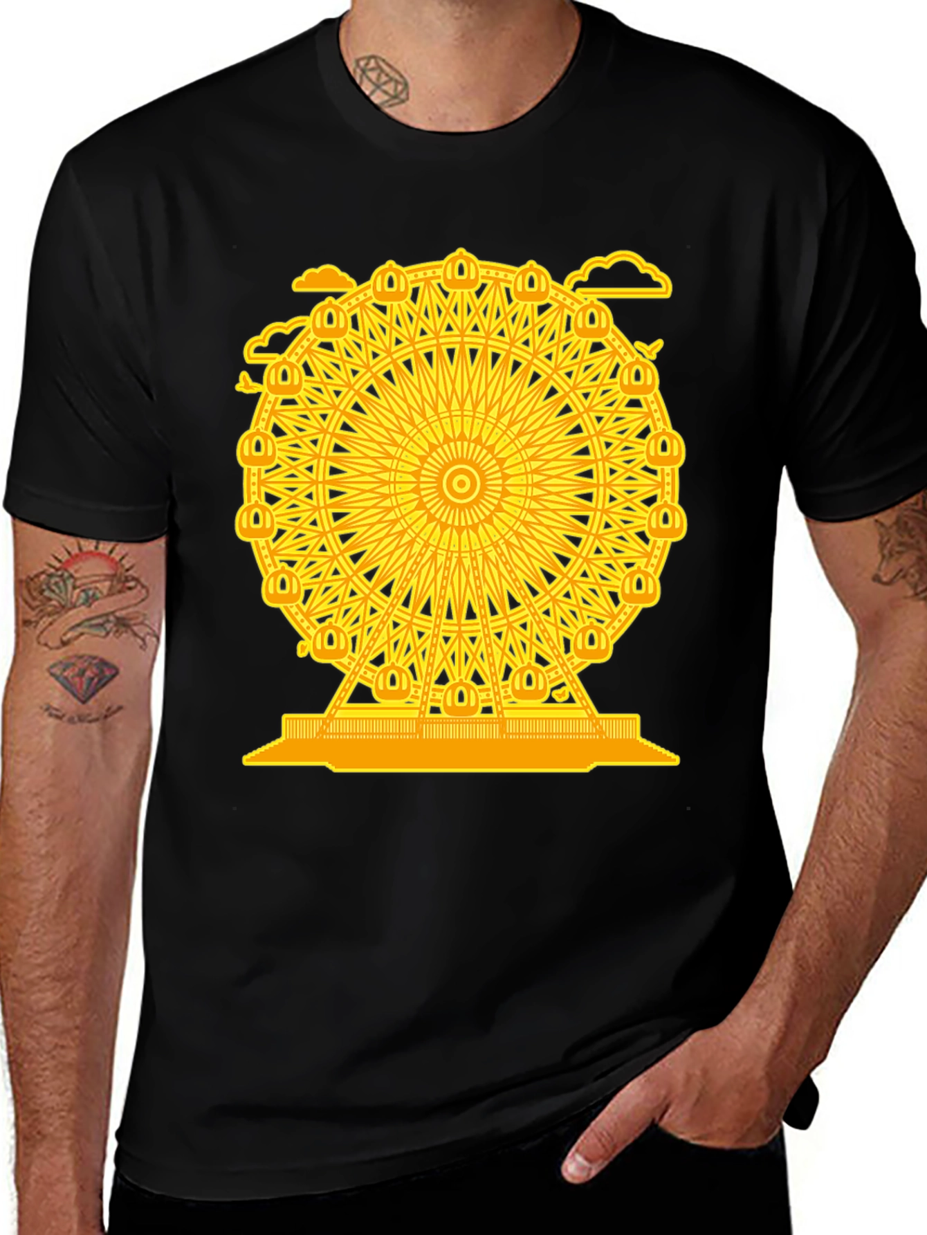 Ferris Wheel Graphic Tee - Unique Ferris Wheel Design