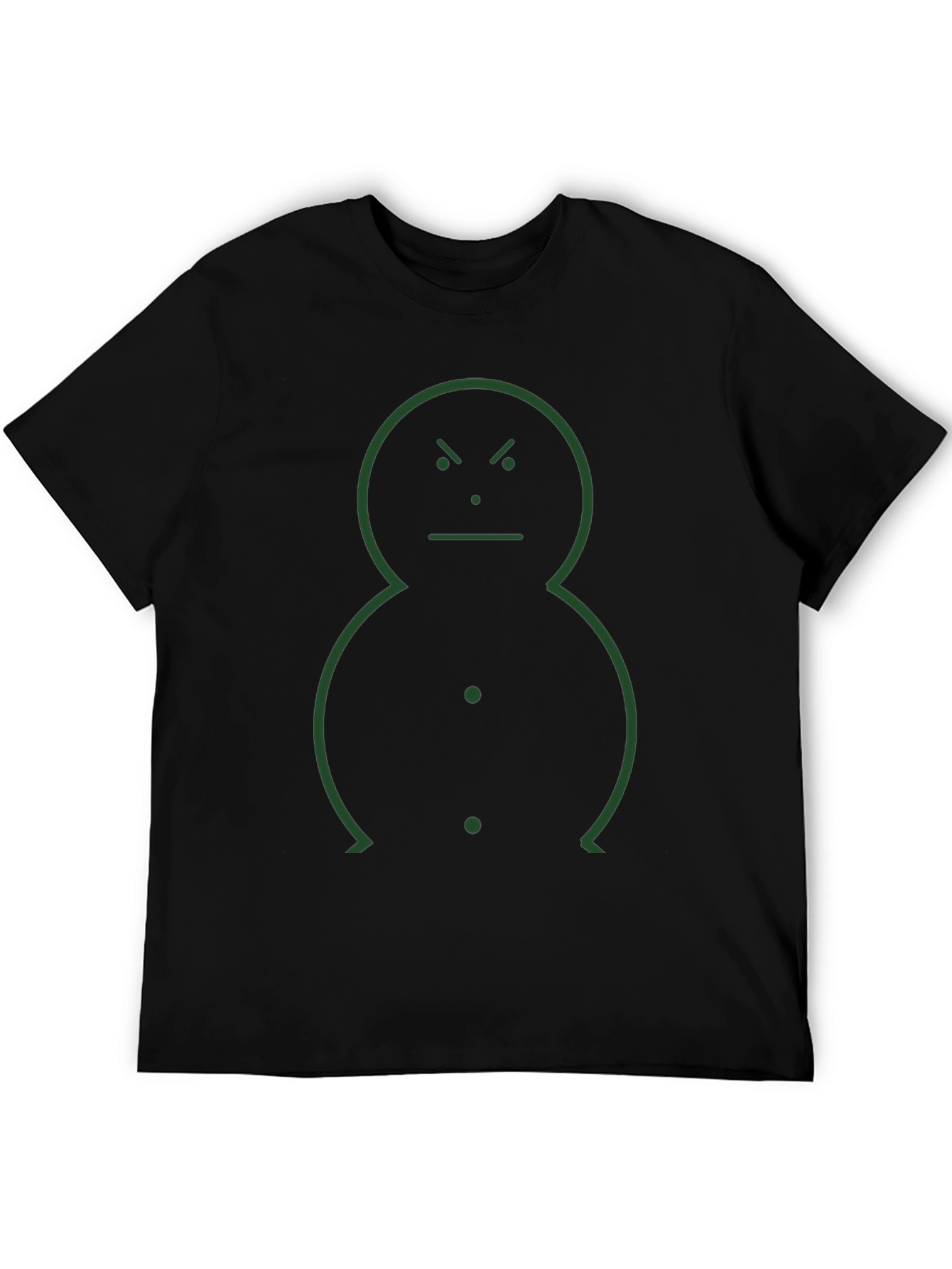 Minimalist Angry Snowman Graphic Tee