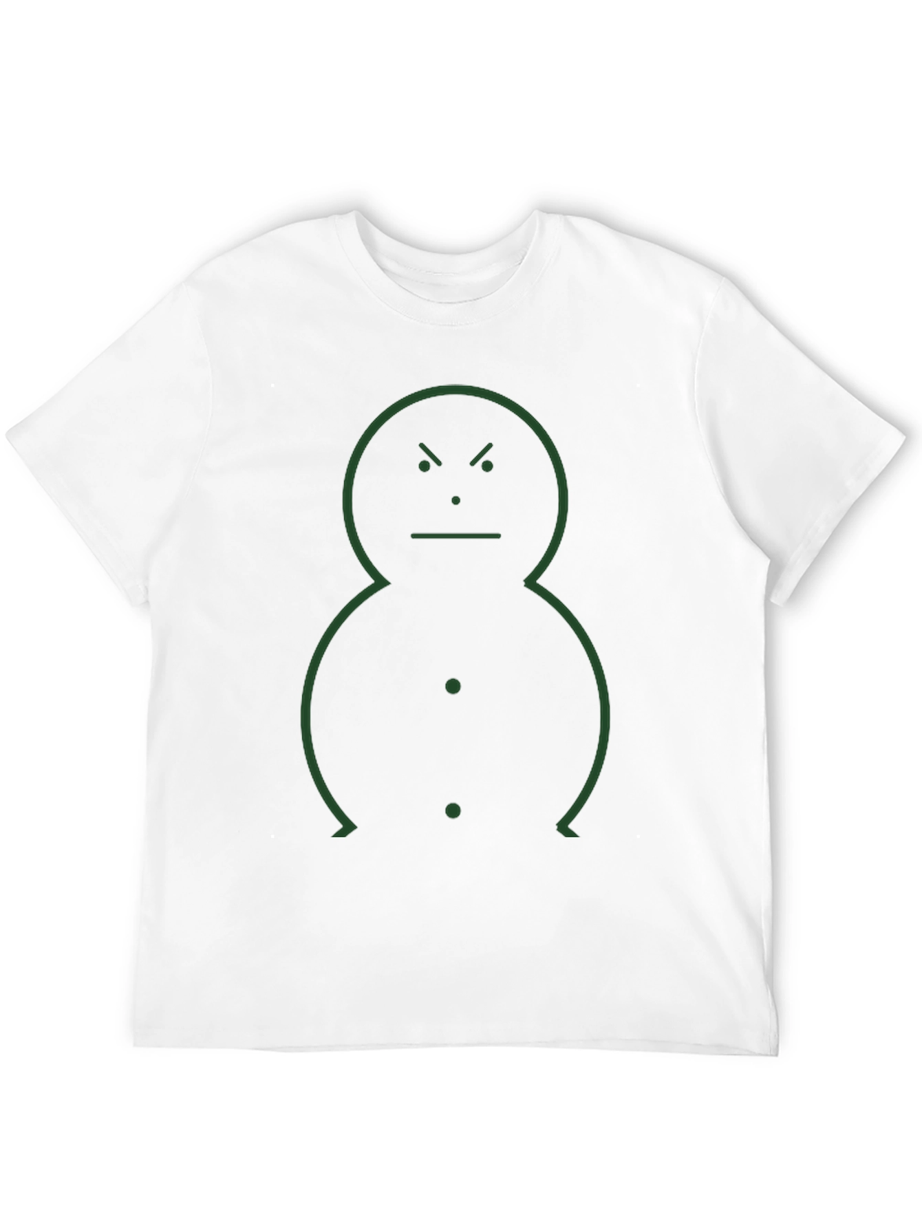 Minimalist Angry Snowman Graphic Tee
