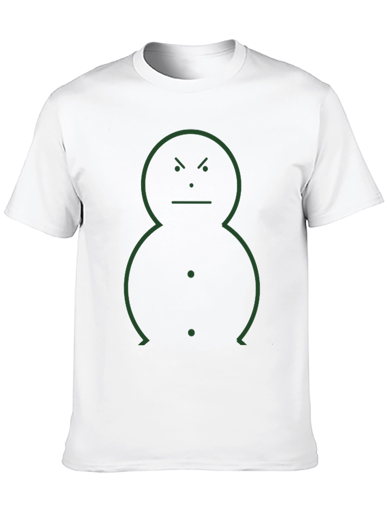 Minimalist Angry Snowman Graphic Tee