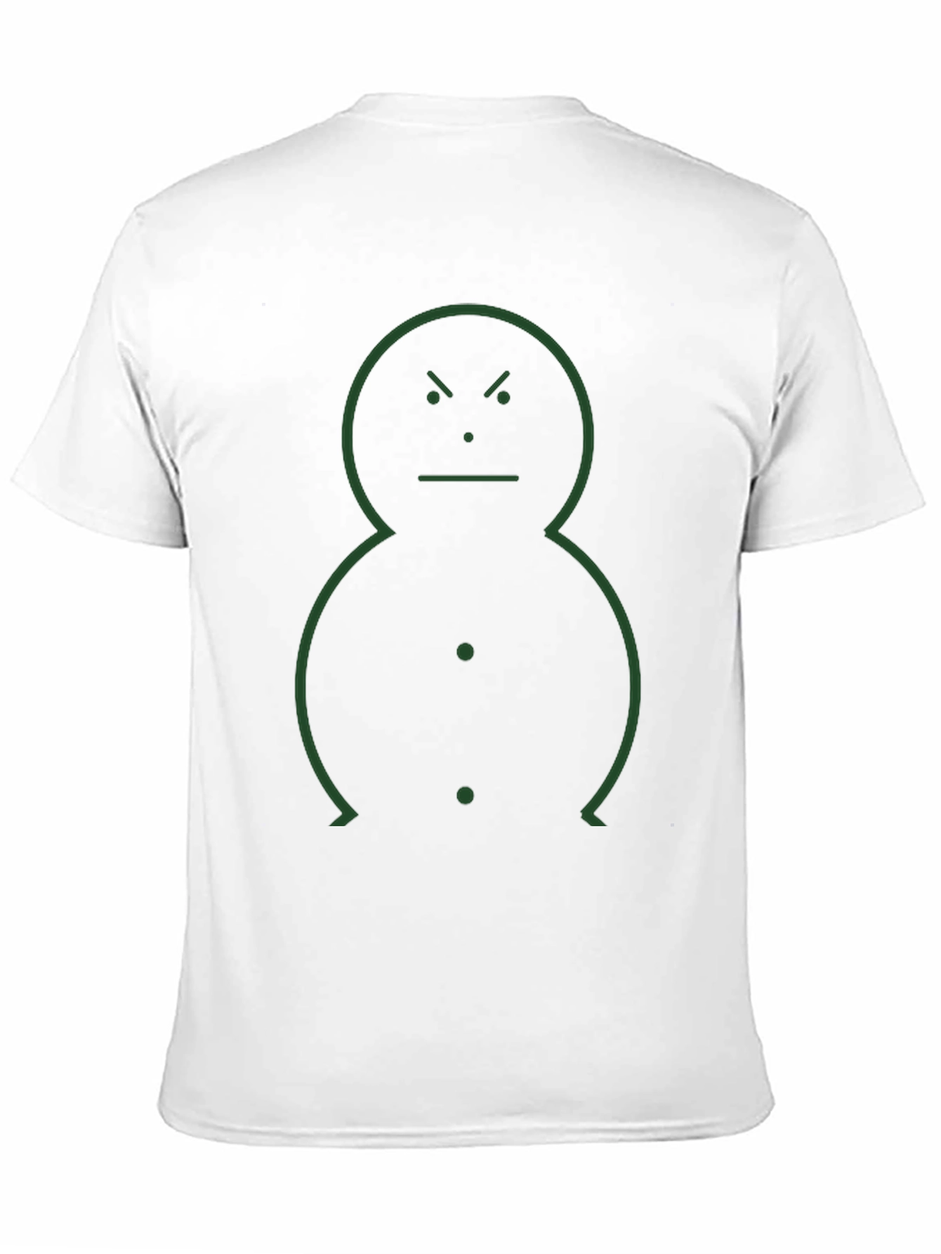 Minimalist Angry Snowman Graphic Tee