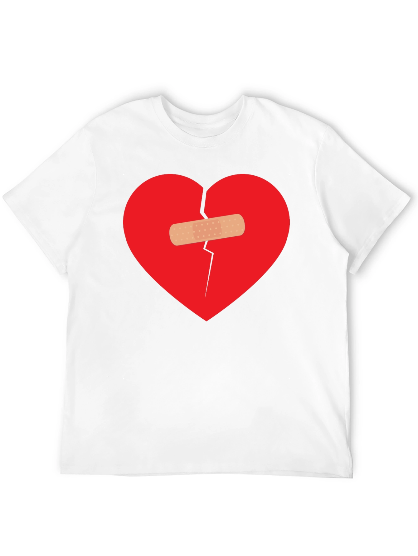 Broken Heart Patch Tee - Black Casual T-Shirt