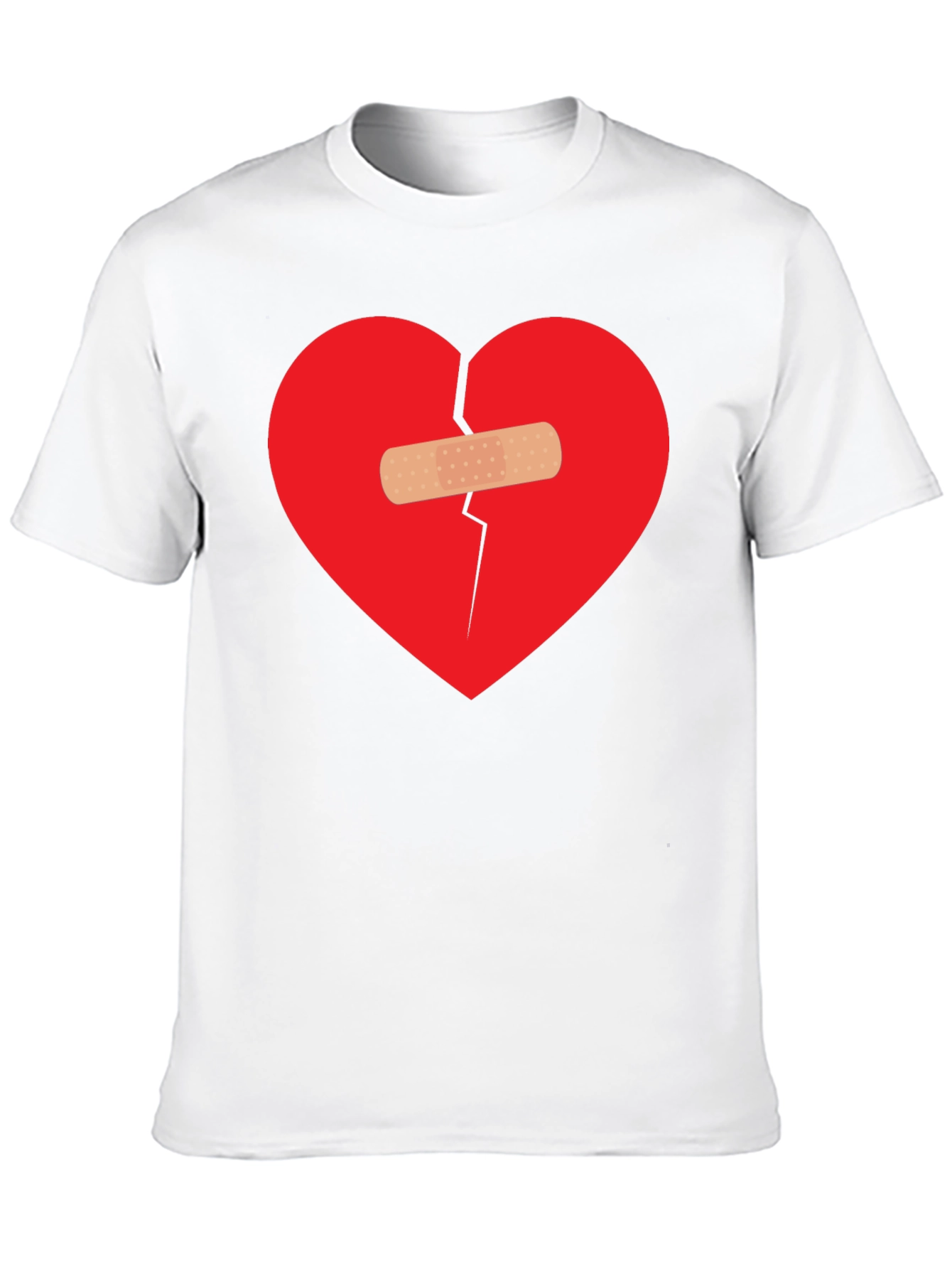 Broken Heart Patch Tee - Black Casual T-Shirt