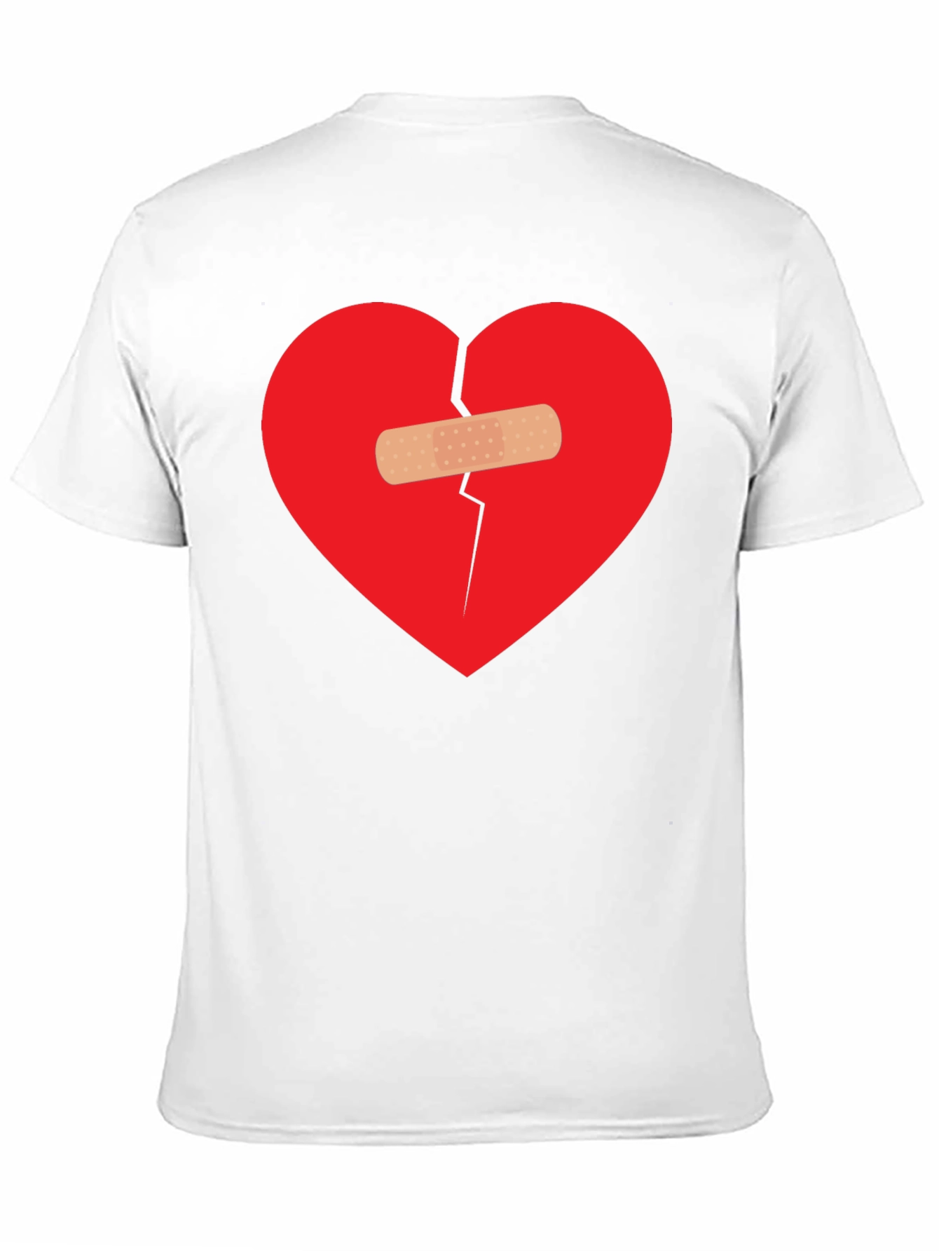 Broken Heart Patch Tee - Black Casual T-Shirt