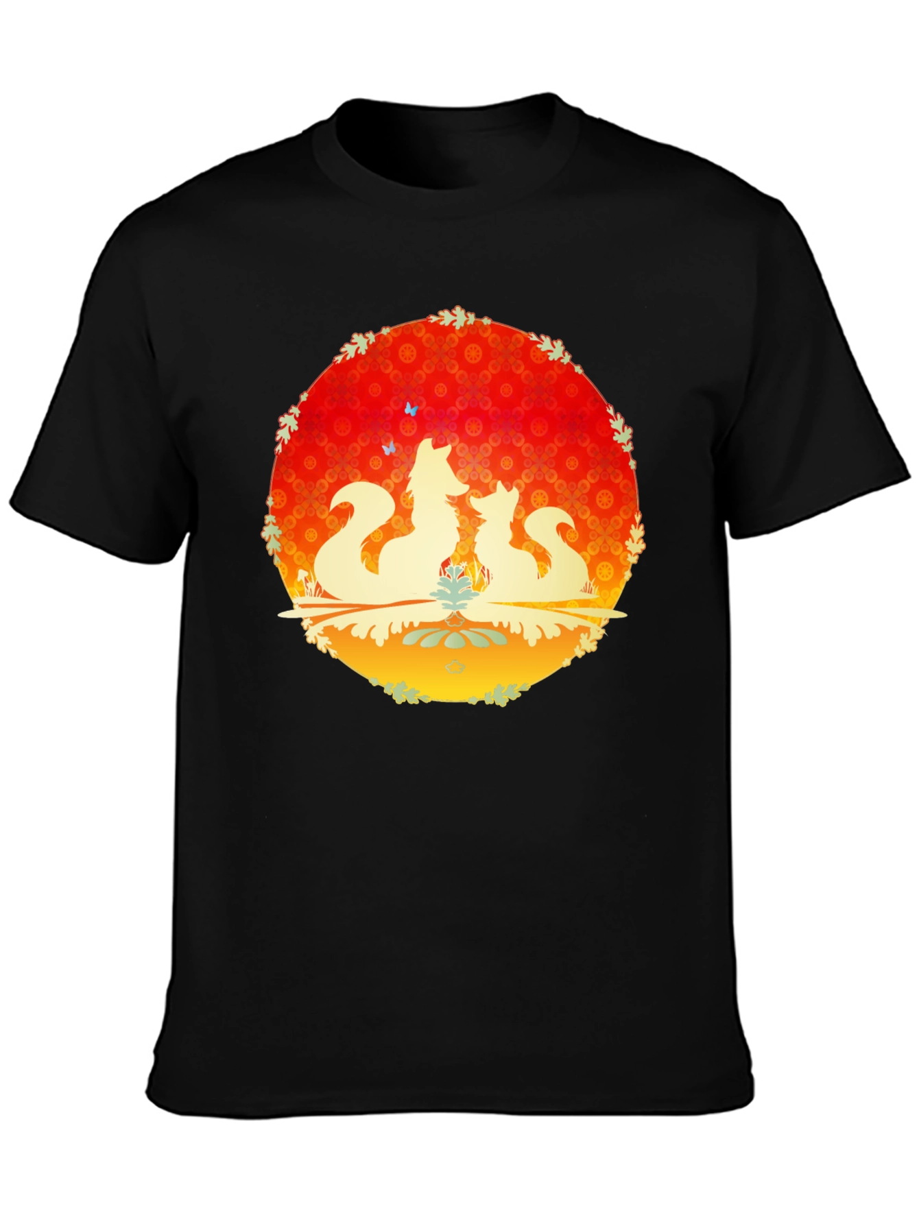 Fox Silhouette Graphic Black T-Shirt