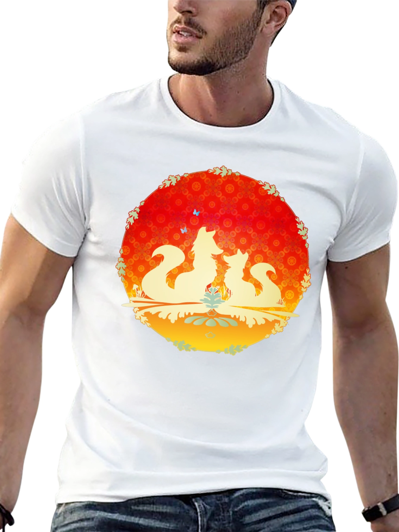 Fox Silhouette Graphic Black T-Shirt