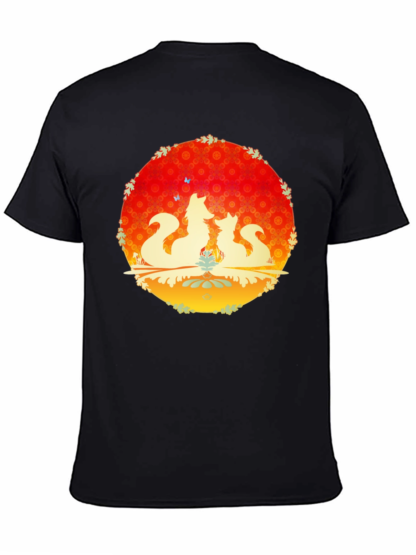 Fox Silhouette Graphic Black T-Shirt