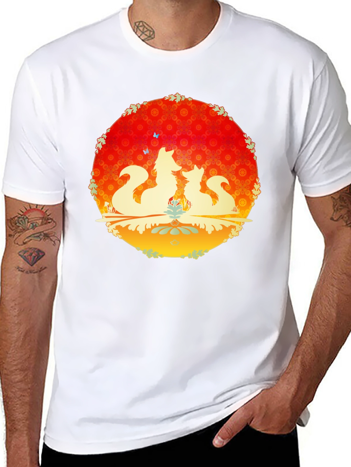 Fox Silhouette Graphic Black T-Shirt