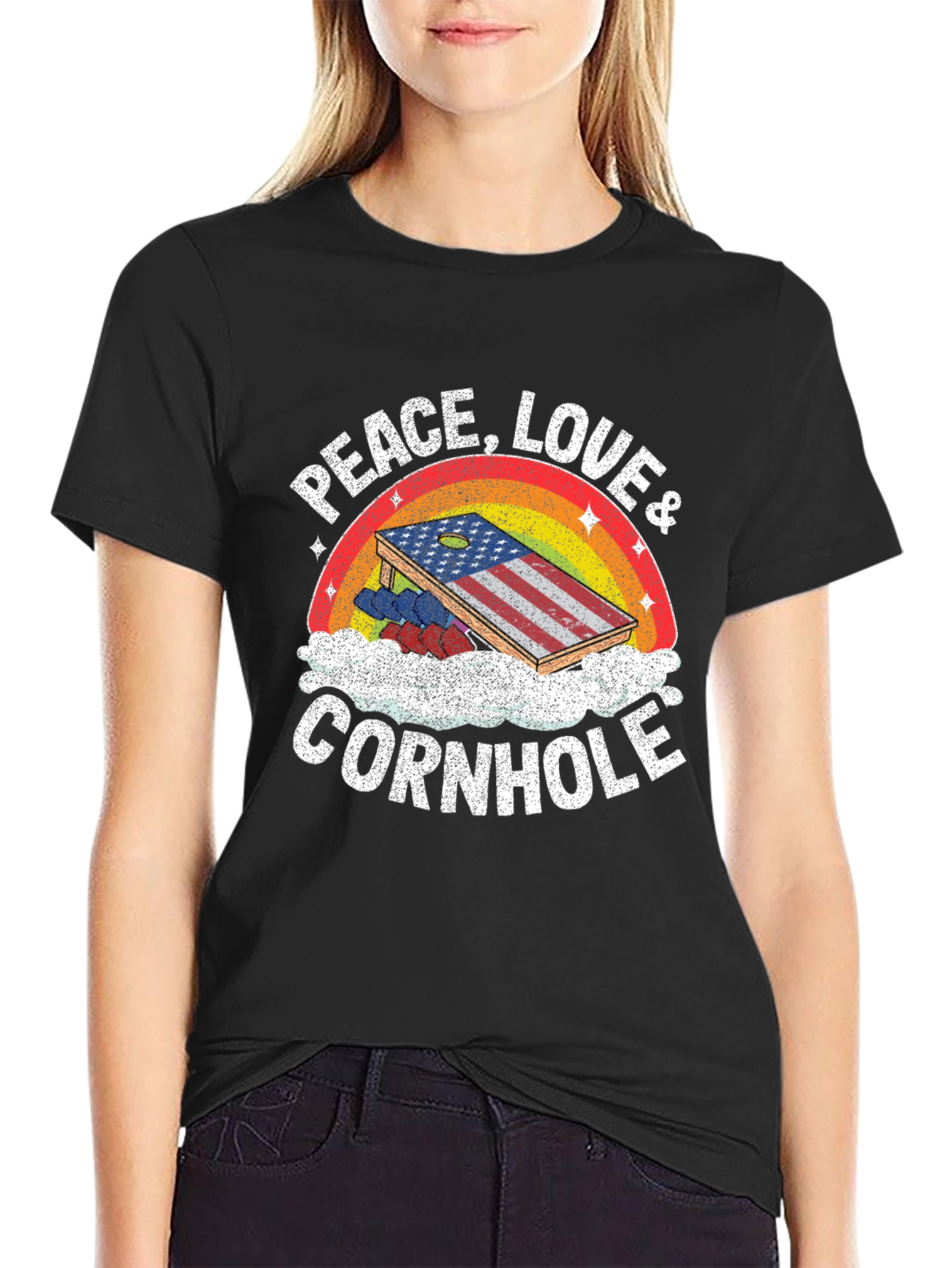 Peace Love Cornhole T-Shirt