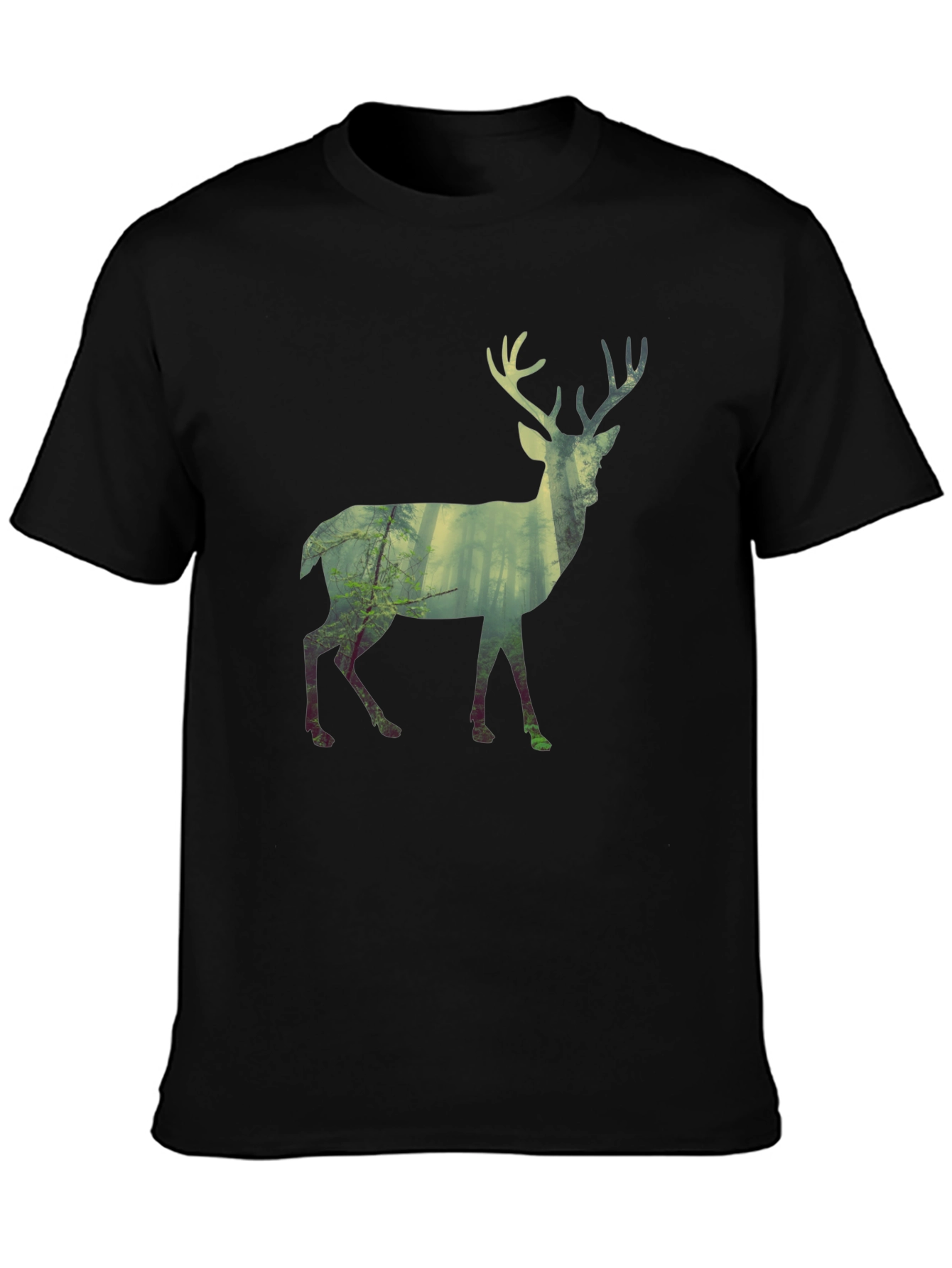 Deer Forest Silhouette Graphic Tee